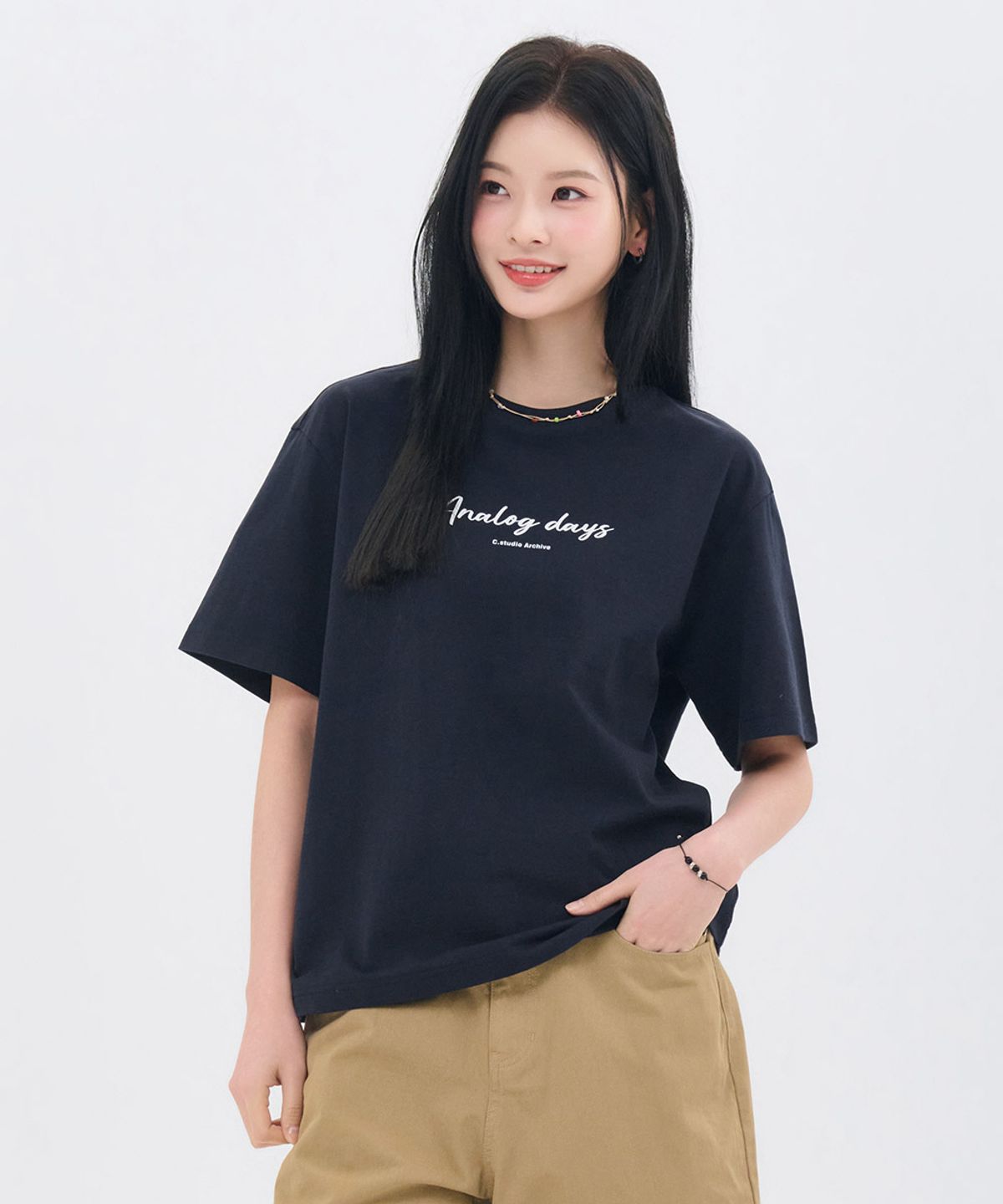 체이스컬트(CHASECULT) 공용 레터링 반팔 티셔츠-FBZU5802C04