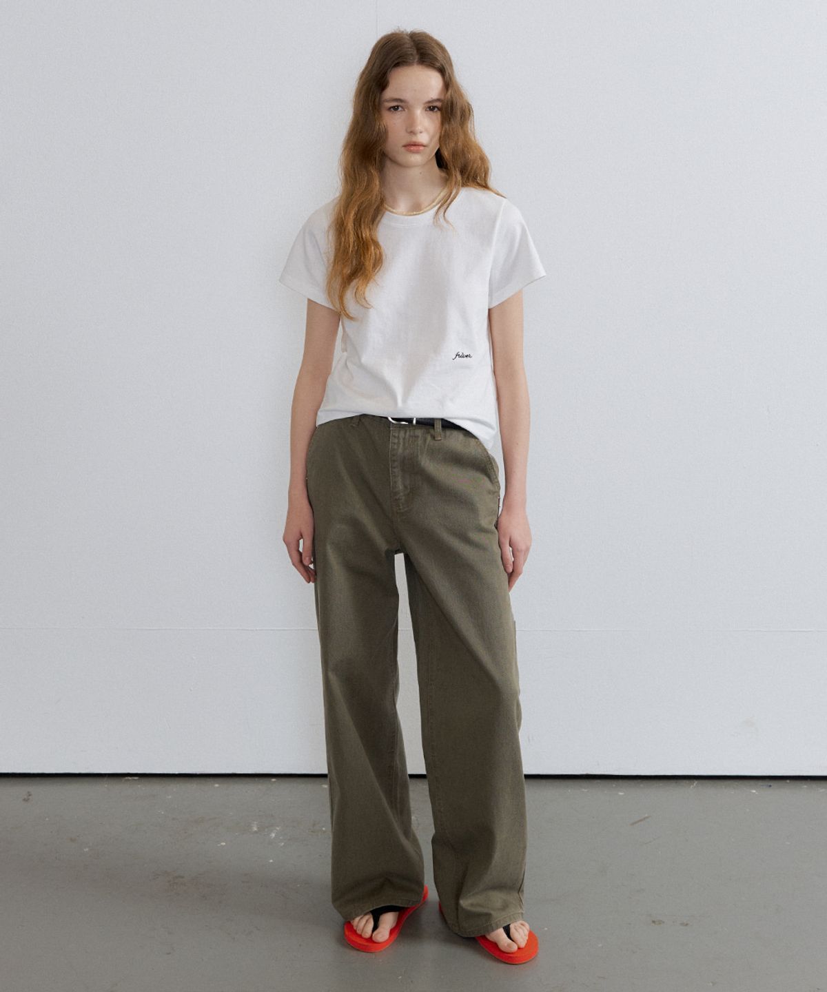 프리버07(FRIVER07) Basic logo round t-shirt [FRSP07TS04]_Ivory