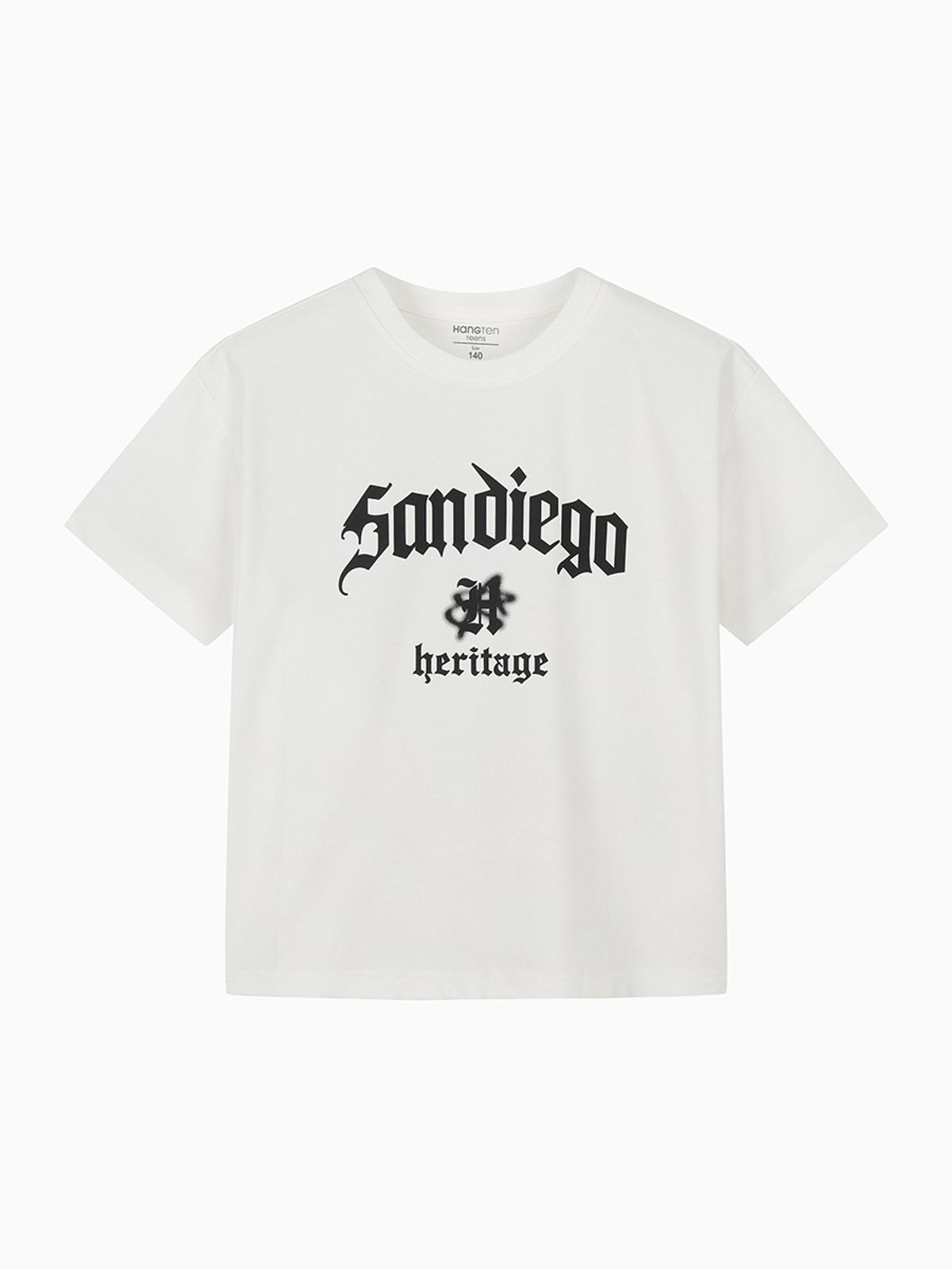 행텐 틴즈(HANGTEN TEENS) 틴즈 올드 잉글리쉬 그래피티 반팔 티셔츠_003(14570-031-404-31)