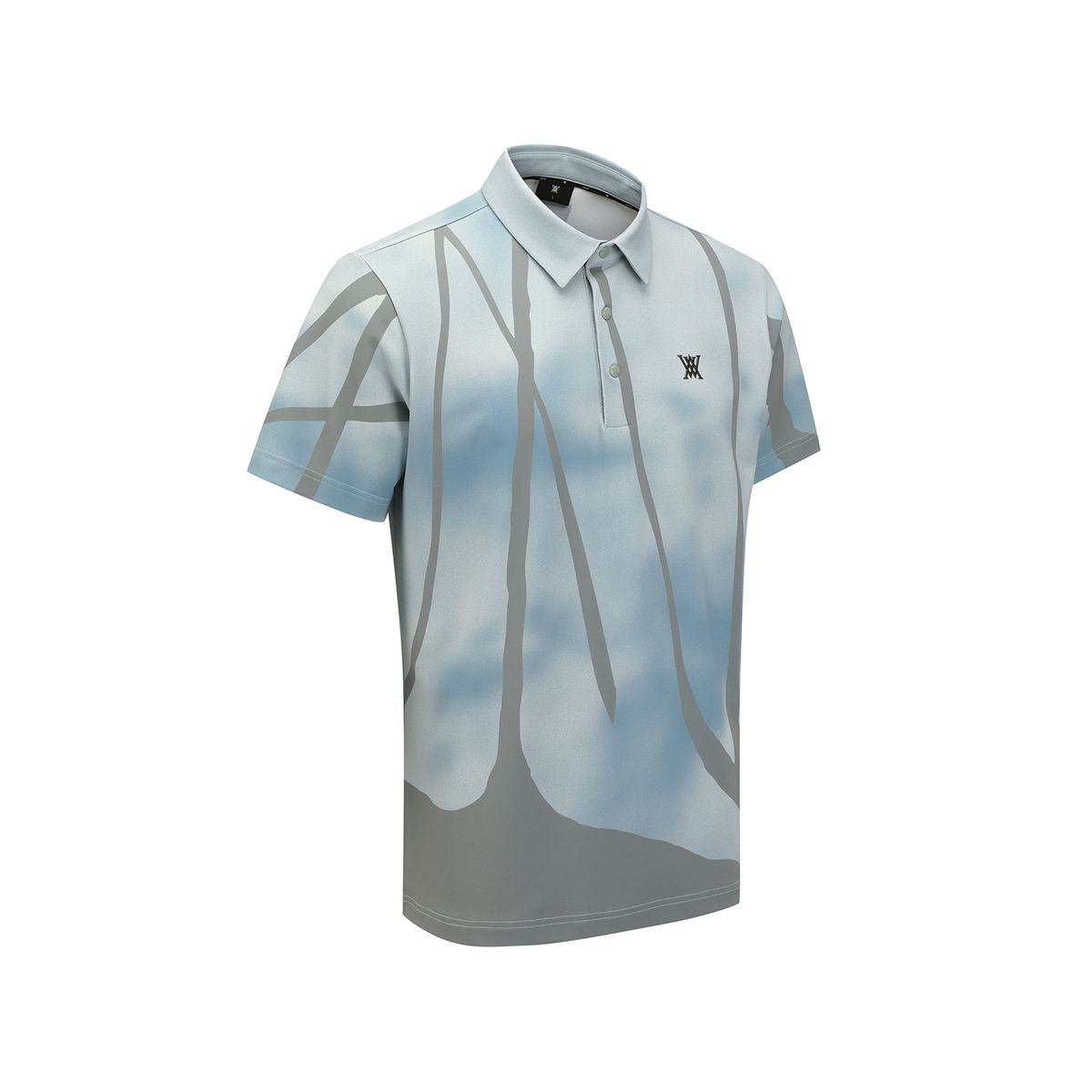 어뉴골프(ANEW GOLF) MEN CHECK SHORT T-SHIRT_KH