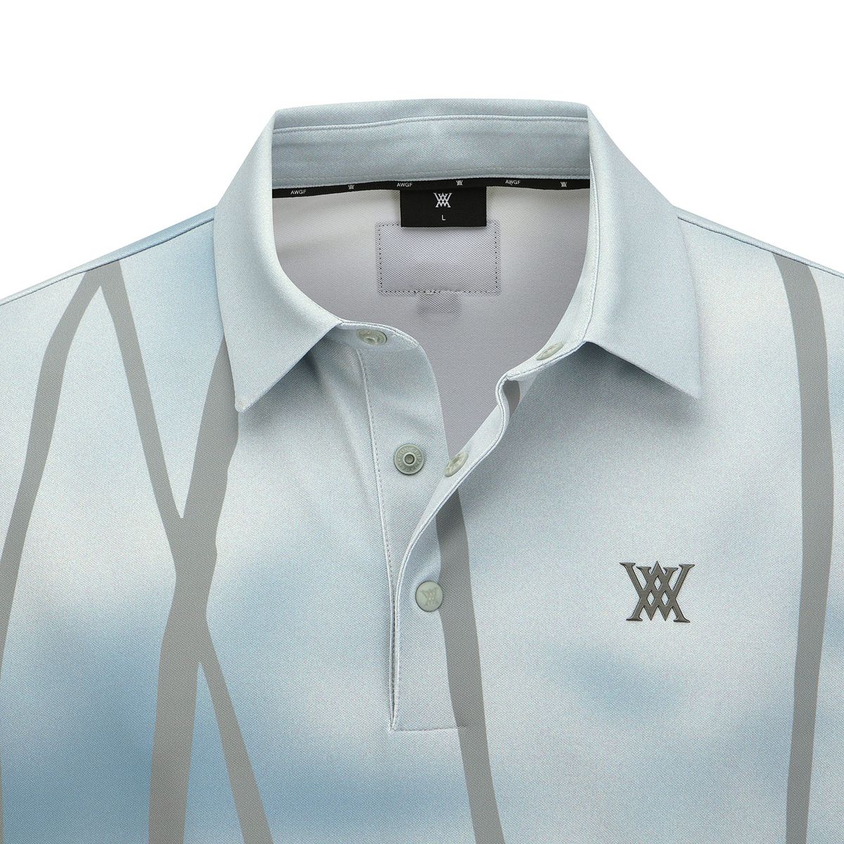 어뉴골프(ANEW GOLF) MEN CHECK SHORT T-SHIRT_KH