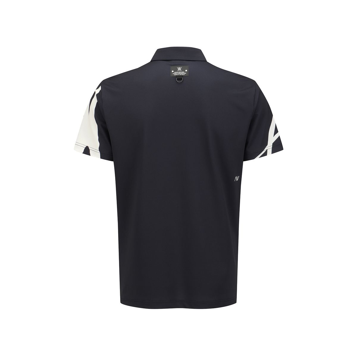 어뉴골프(ANEW GOLF) MEN CHECK SHORT T-SHIRT_BK