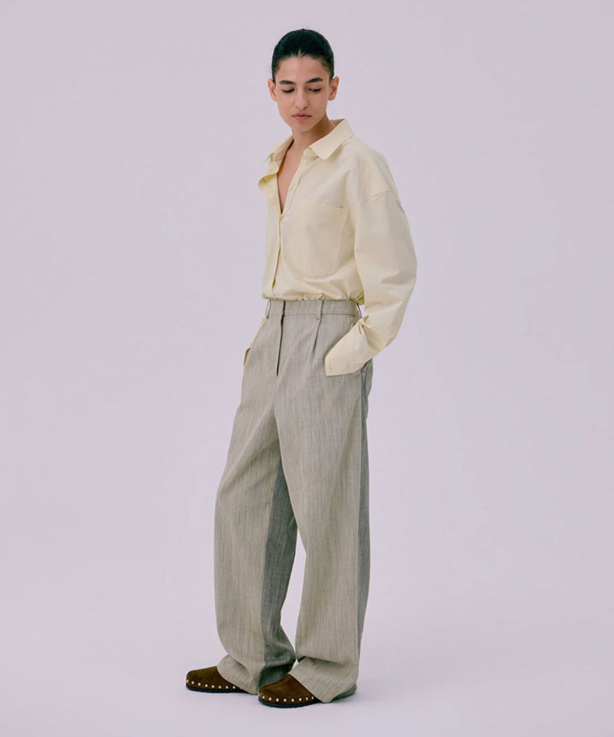 분더캄머(WNDERKAMMER) 26 Classic Tuck Pants_Beige(26 클래식 턱 팬츠_베이지)