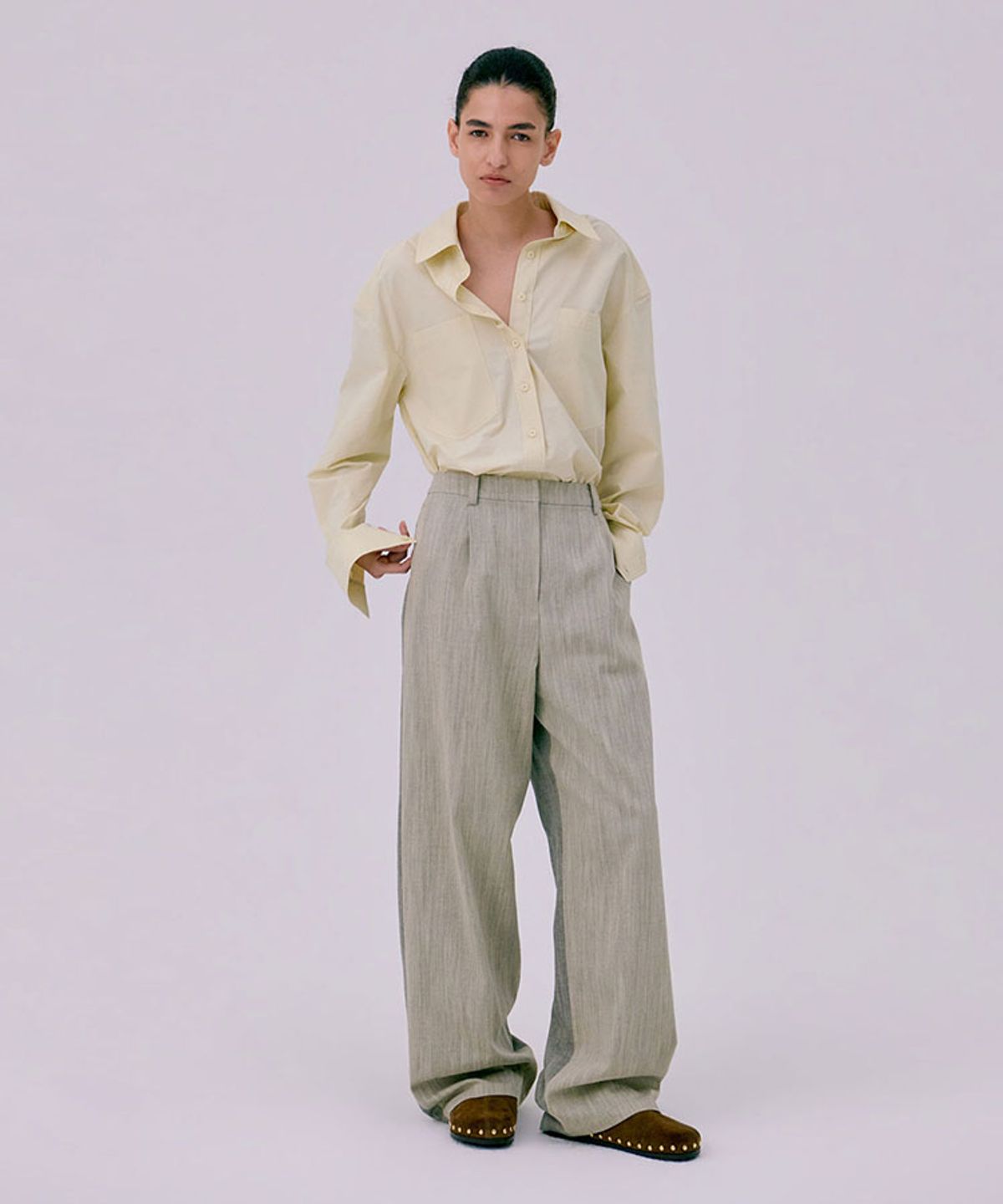 분더캄머(WNDERKAMMER) 26 Classic Tuck Pants_Beige(26 클래식 턱 팬츠_베이지)