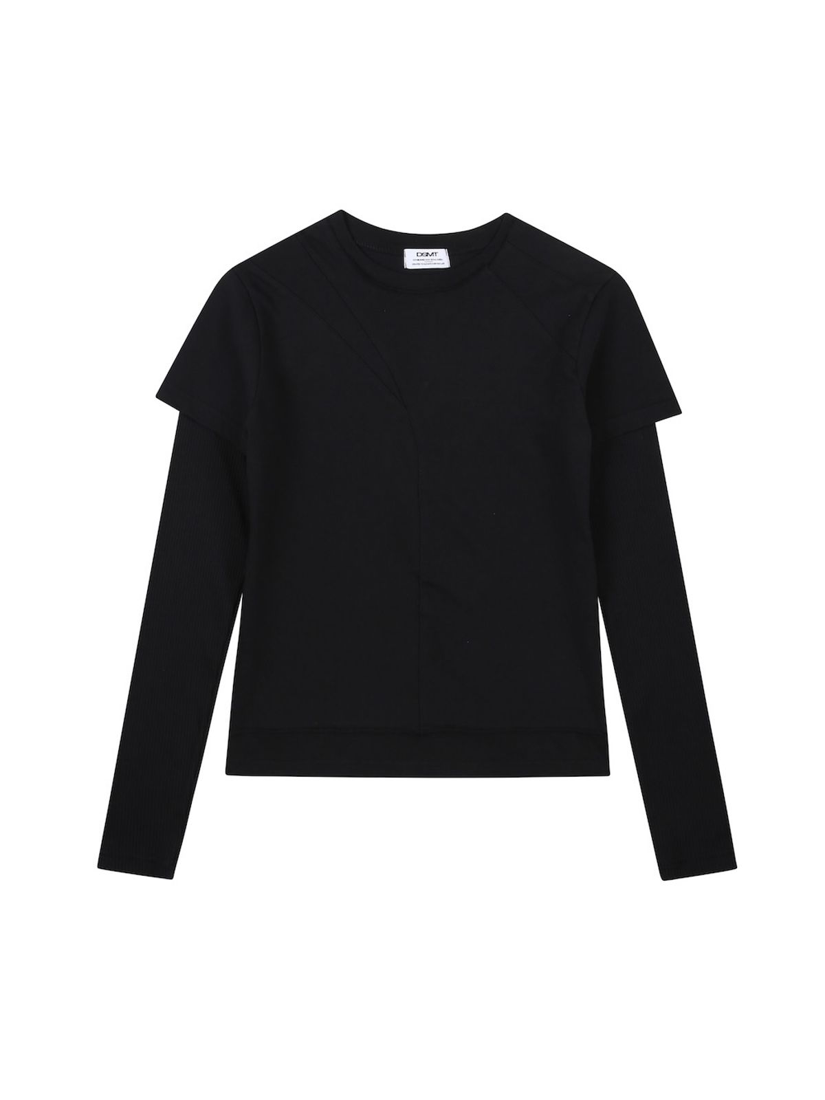 디에스엠티(DSMT) (M) PANEL LAYERED TEE_BLACK