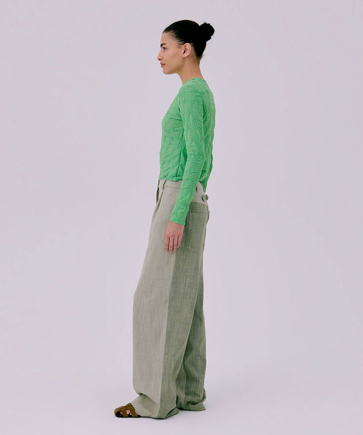 분더캄머(WNDERKAMMER) 26 Classic Tuck Pants_Light Khaki(26 클래식 턱 팬츠_라이트 카키)