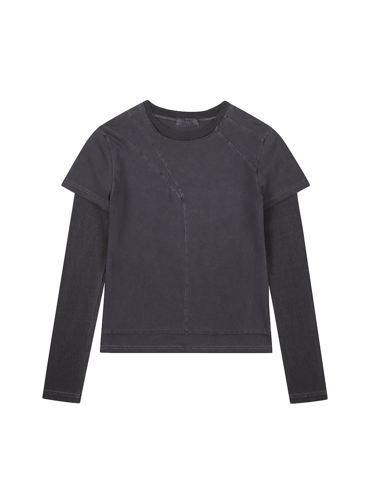 디에스엠티(DSMT) (M) PANEL LAYERED TEE_PIGMENT