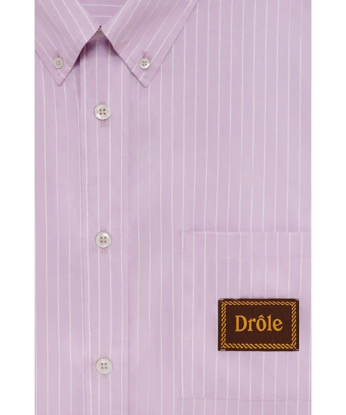 드롤드무슈(DROLE DE MONSIEUR) 드롤 로고 스트라이프 셔츠 Chemise Rayee Drole Coton D0SAM26209PPL