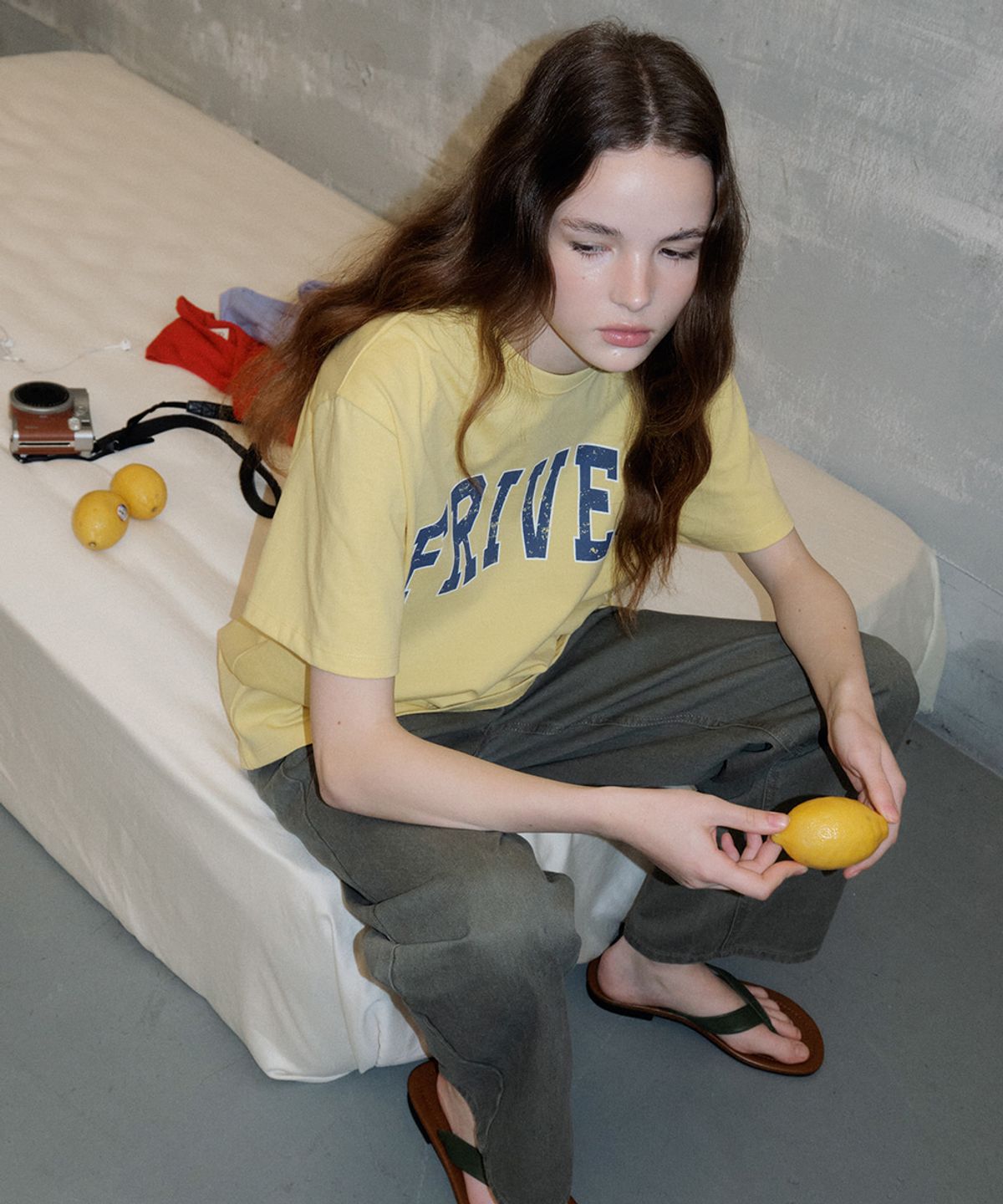 프리버07(FRIVER07) Overfit friver logo t-shirt [FRSP07TS14]_Yellow