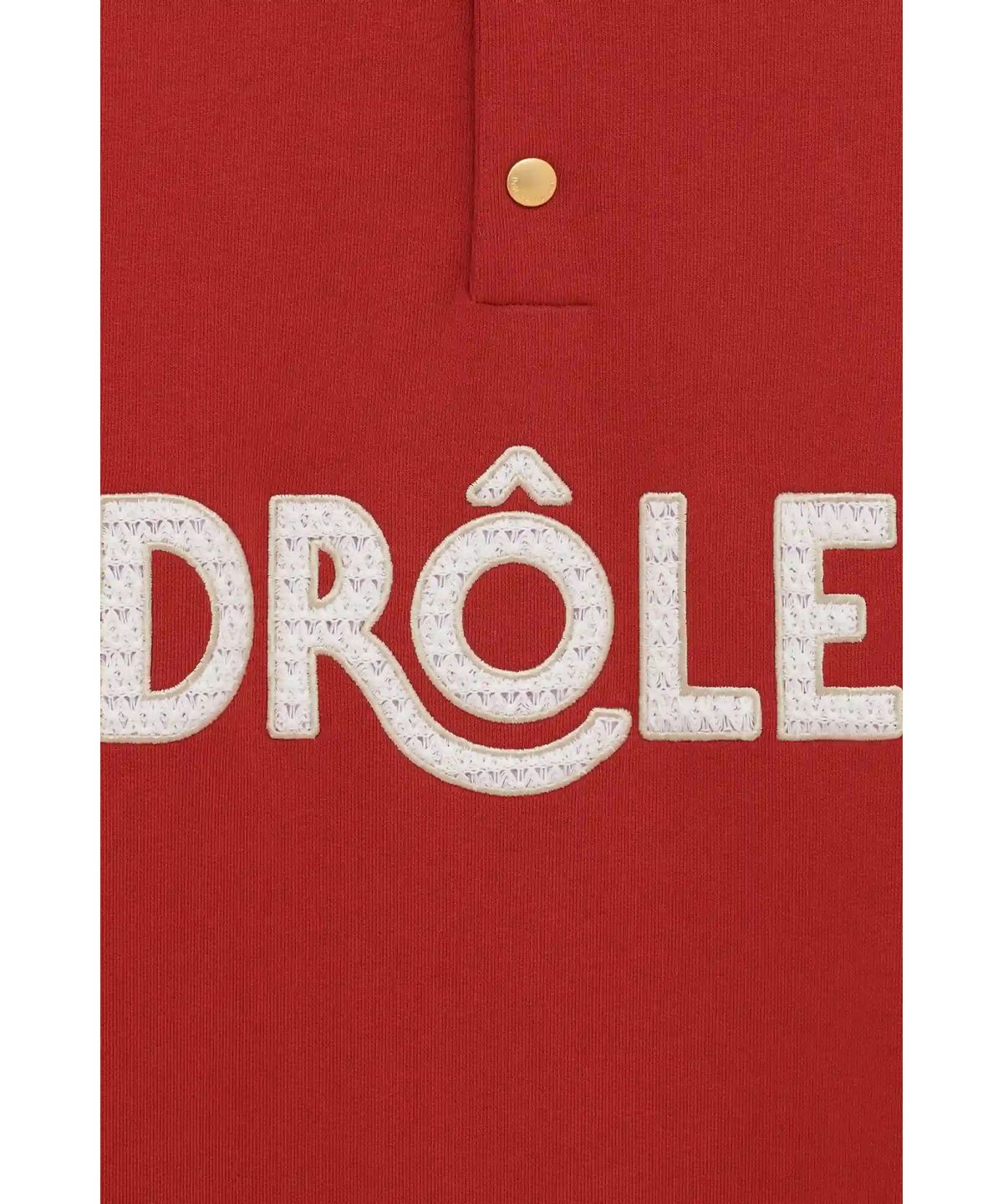 드롤드무슈(DROLE DE MONSIEUR) 드롤 로고 크로셰 칼라 폴로 Polo Drole Col Crochet D0TPM26204RED