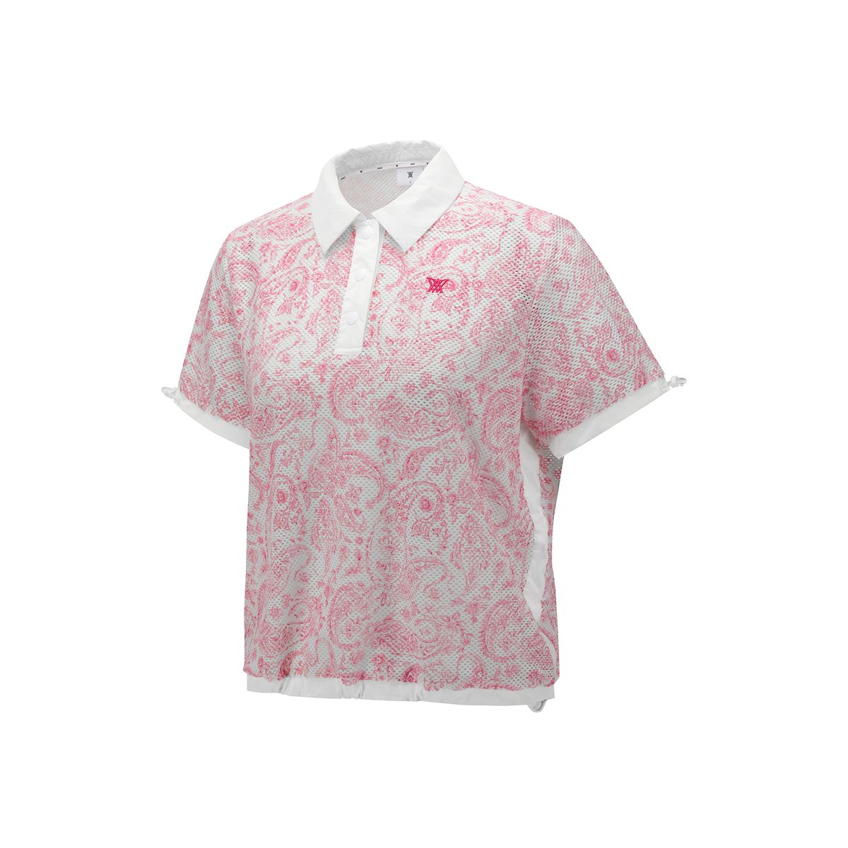 어뉴골프(ANEW GOLF) WOMEN PAISLEY MESH T-SHIRT_HP