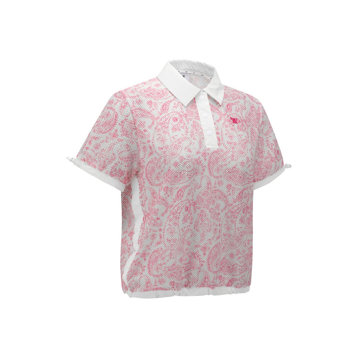 어뉴골프(ANEW GOLF) WOMEN PAISLEY MESH T-SHIRT_HP