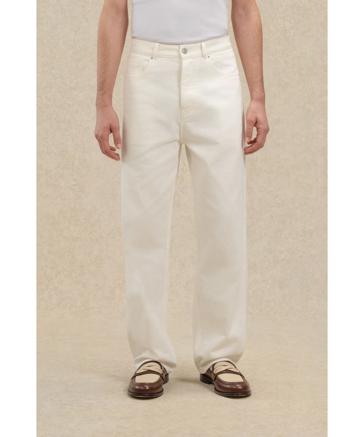 드롤드무슈(DROLE DE MONSIEUR) 오프화이트 스트레이트 데님 팬츠 Jean Straight Off White D0PDM26318WHM