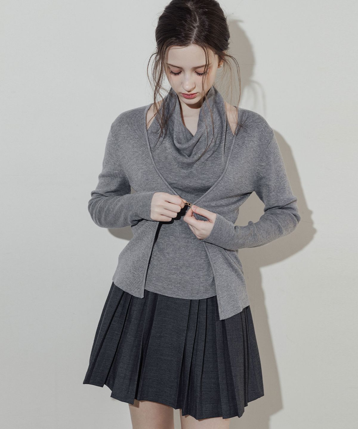 로트르드민(LAUTREDE MIN) Lautre Halter Buckle knit