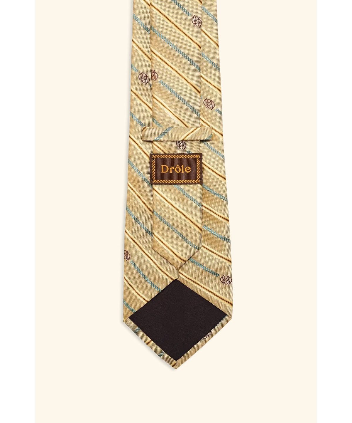 드롤드무슈(DROLE DE MONSIEUR) 스트라이프 모노그램 실크 타이 Cravate Rayee Monogramme D4AIM26801YED