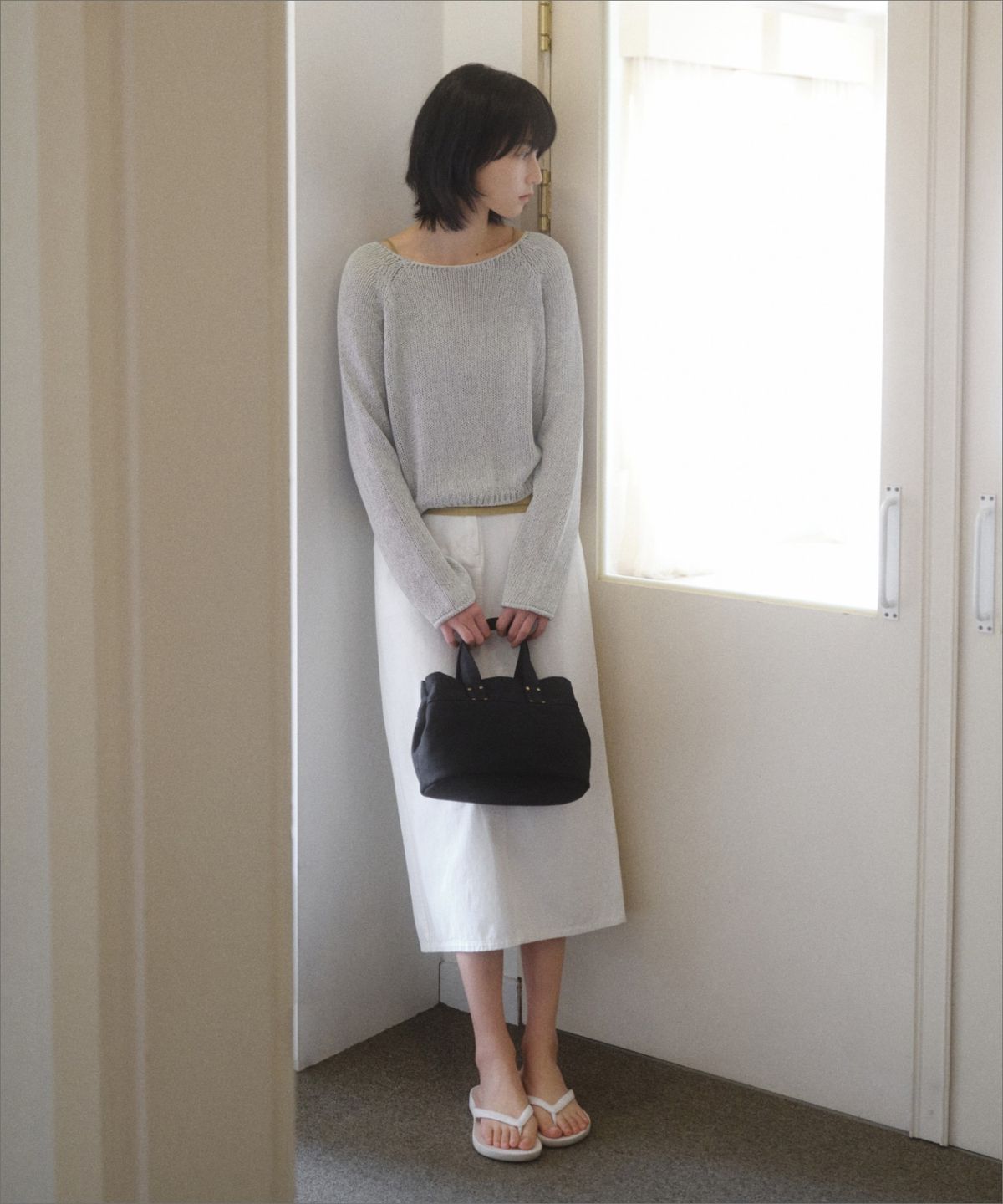 망고매니플리즈(MANGO MANY PLEASE) BEAM CANVAS BAG_BLACK