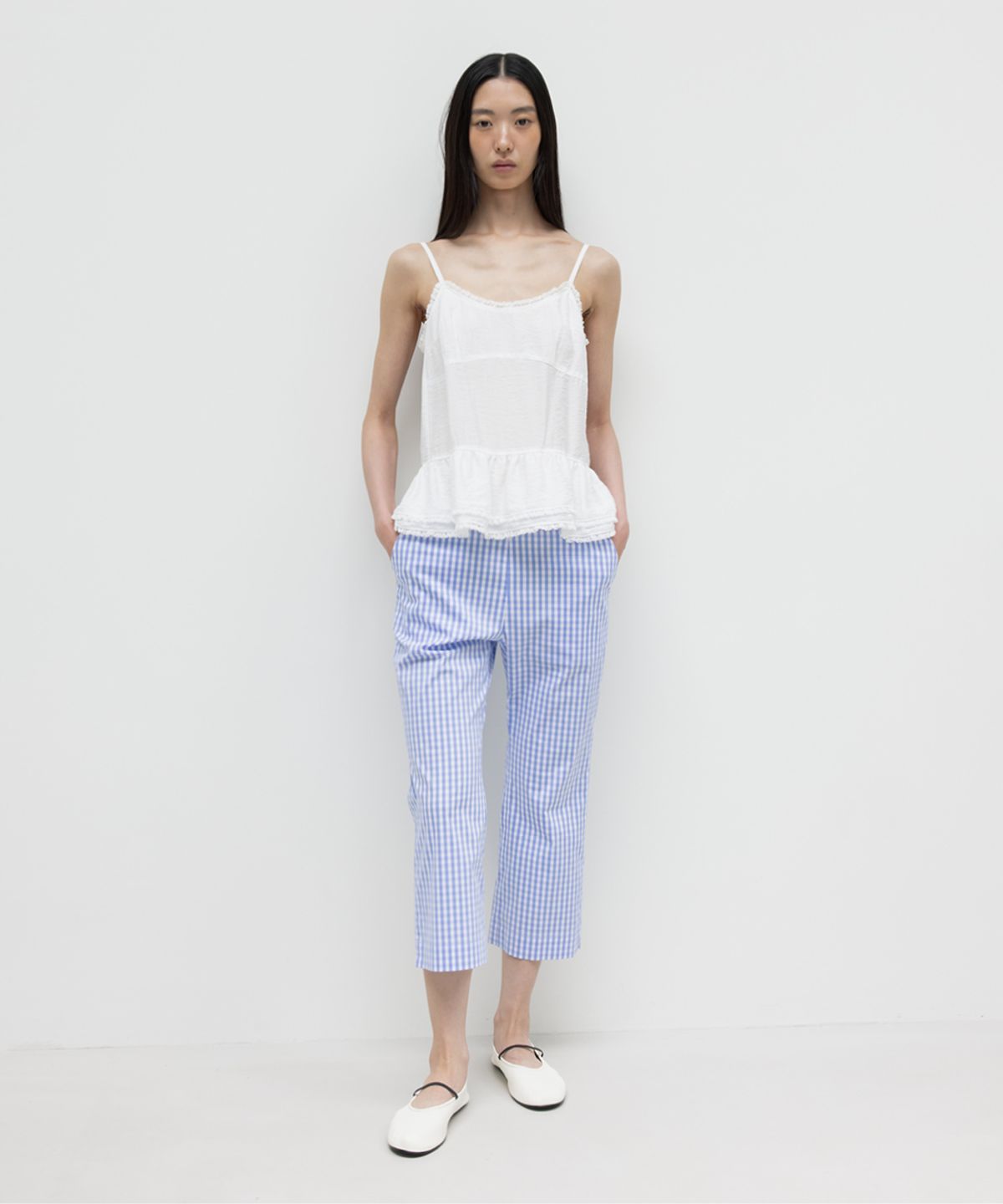 지비에이치 어패럴(GBH APPAREL) FRILL LACE SLEEVELESS / WHITE