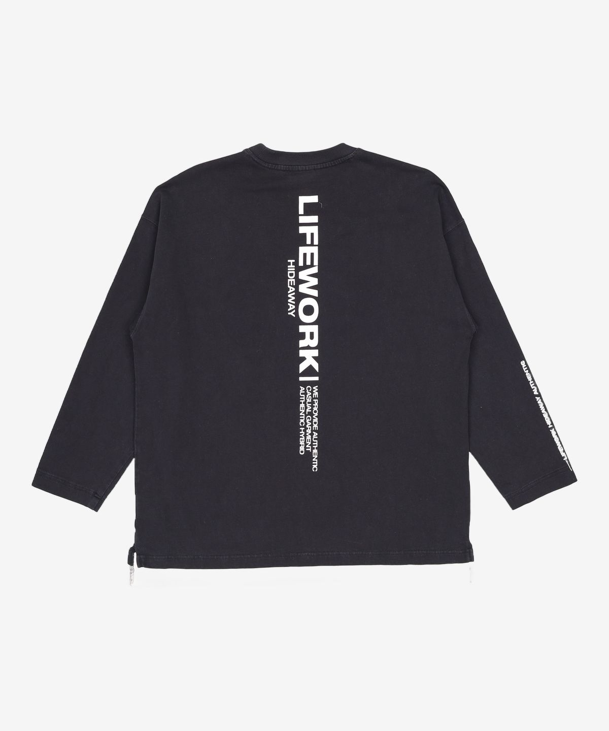라이프워크(LIFEWORK) 라독 로고 레이어드 긴팔티셔츠_BLACK M