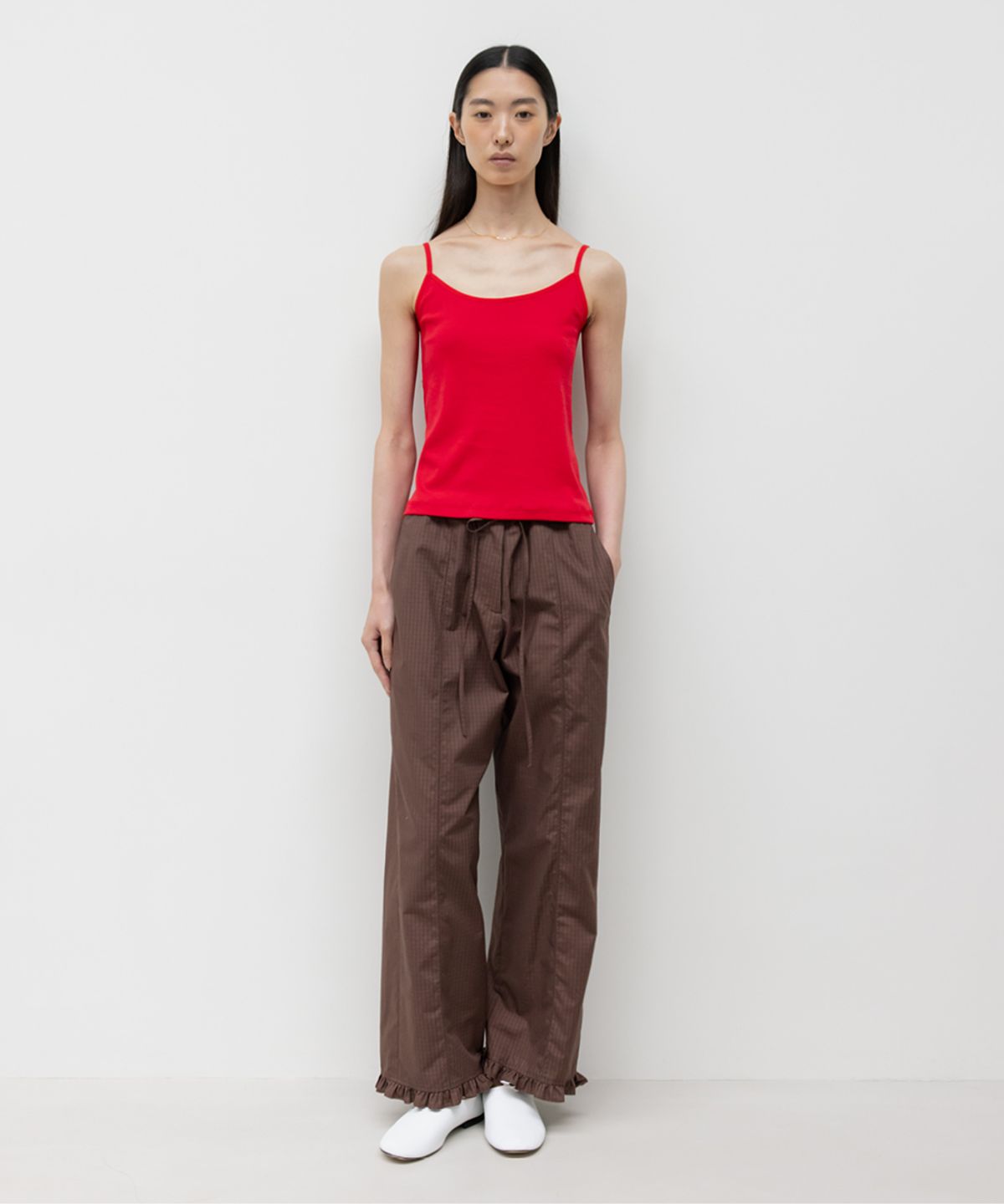 지비에이치 어패럴(GBH APPAREL) SLIM FIT BASIC SLEEVELESS / RED