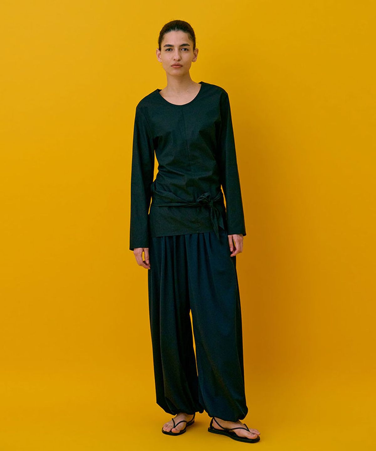 분더캄머(WNDERKAMMER) Drape Blouse_Black(드레이프 블라우스_블랙)