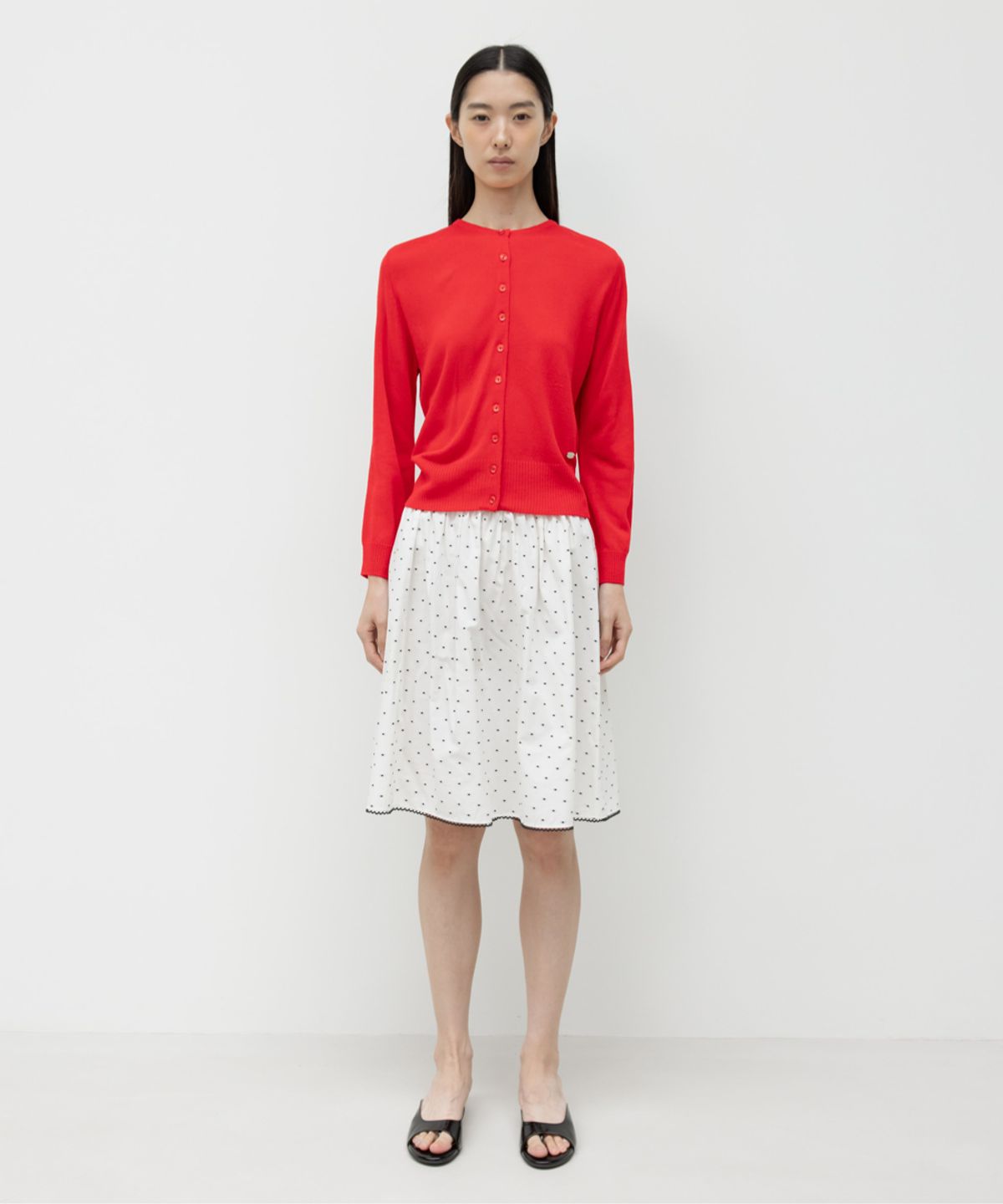 지비에이치 어패럴(GBH APPAREL) SHEER CARDIGAN / RED