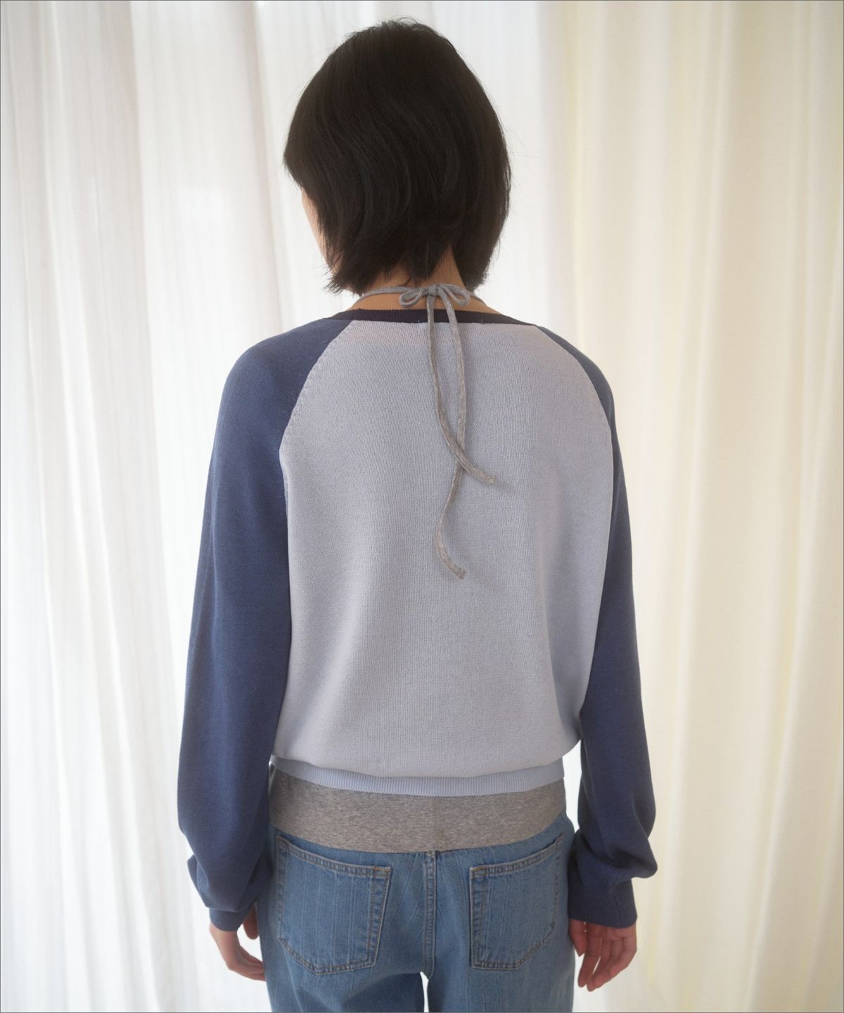 망고매니플리즈(MANGO MANY PLEASE) HERRIT RAGLAN KNIT_BLUE