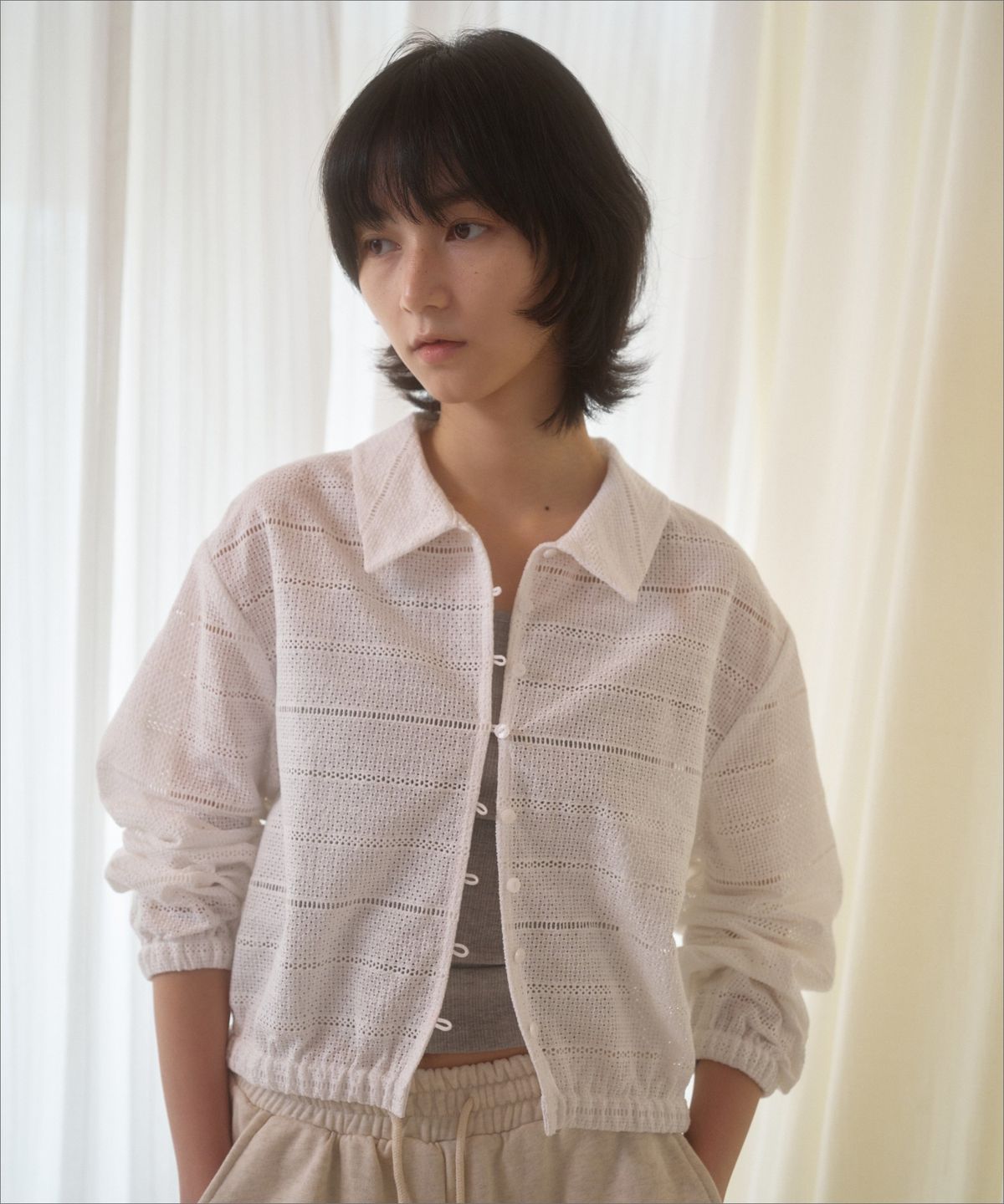 망고매니플리즈(MANGO MANY PLEASE) ROY SUMMER JACKET_PURE IVORY