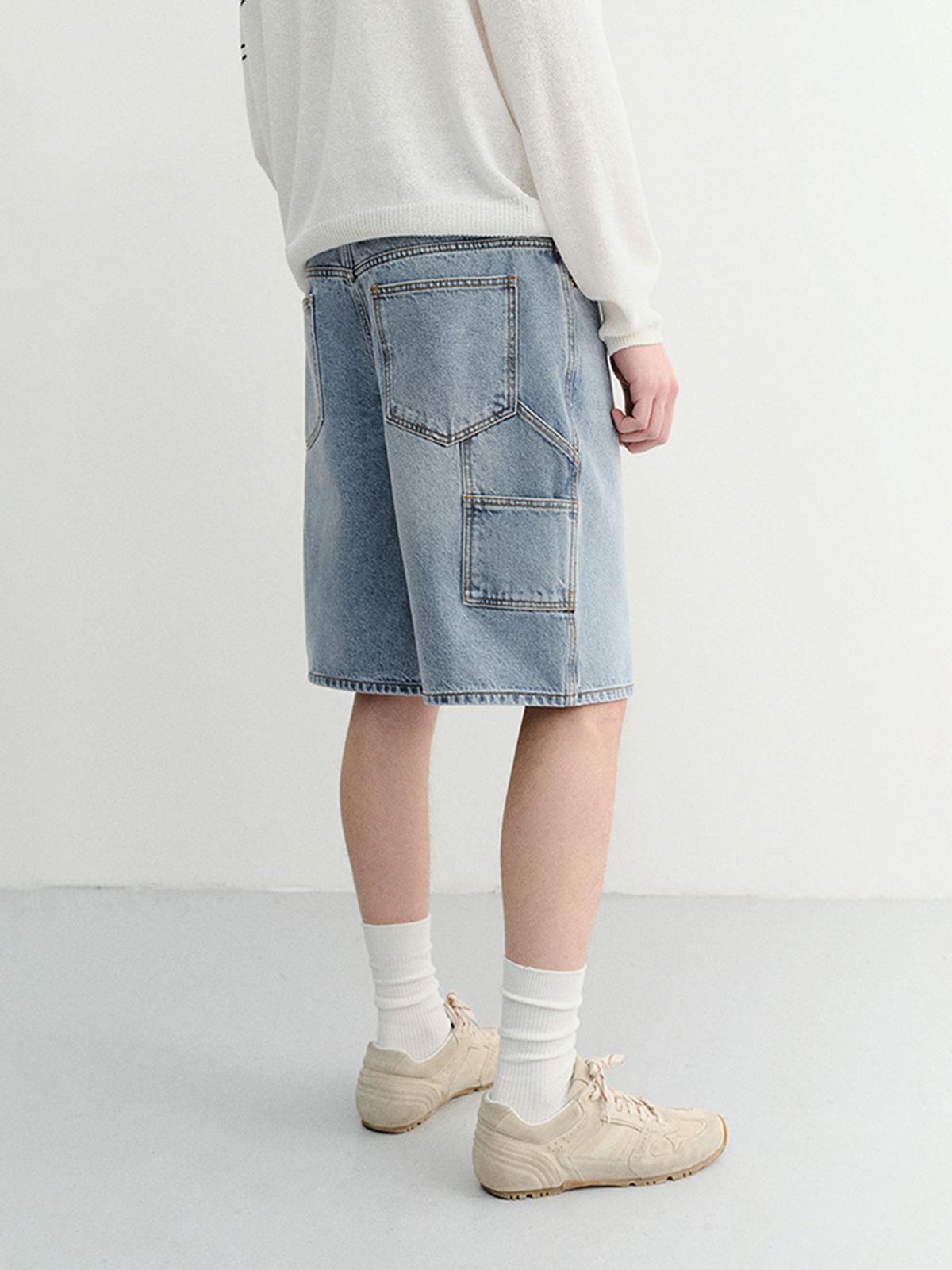 던스트 포 맨(DUNST FOR MEN) CLASSIC CARPENTER DENIM SHORTS_UDPA6B324_LIGHT BLUE