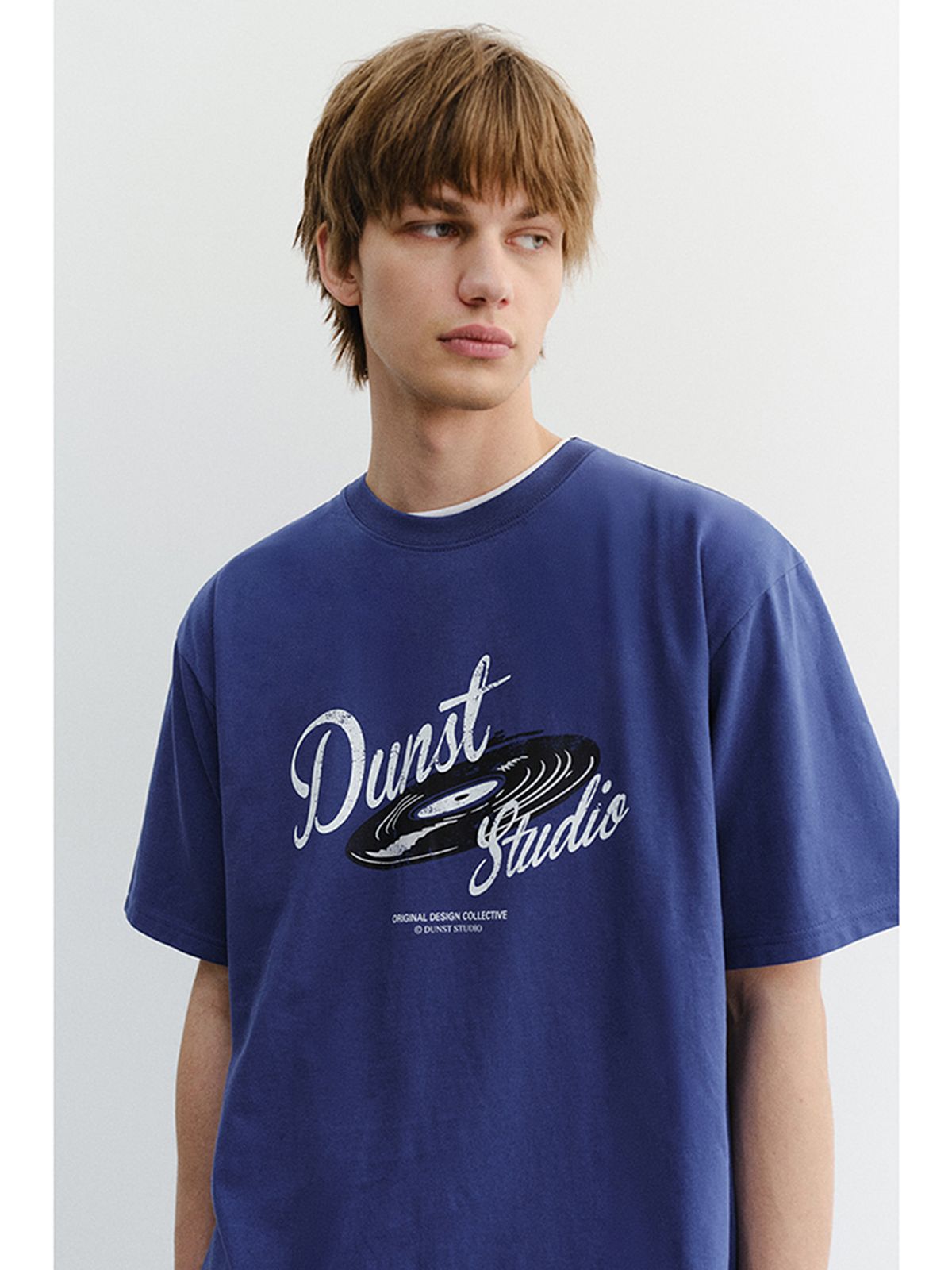 던스트 포 맨(DUNST FOR MEN) VINYL T-SHIRT_UNISEX_UDTS6B144_BLUE