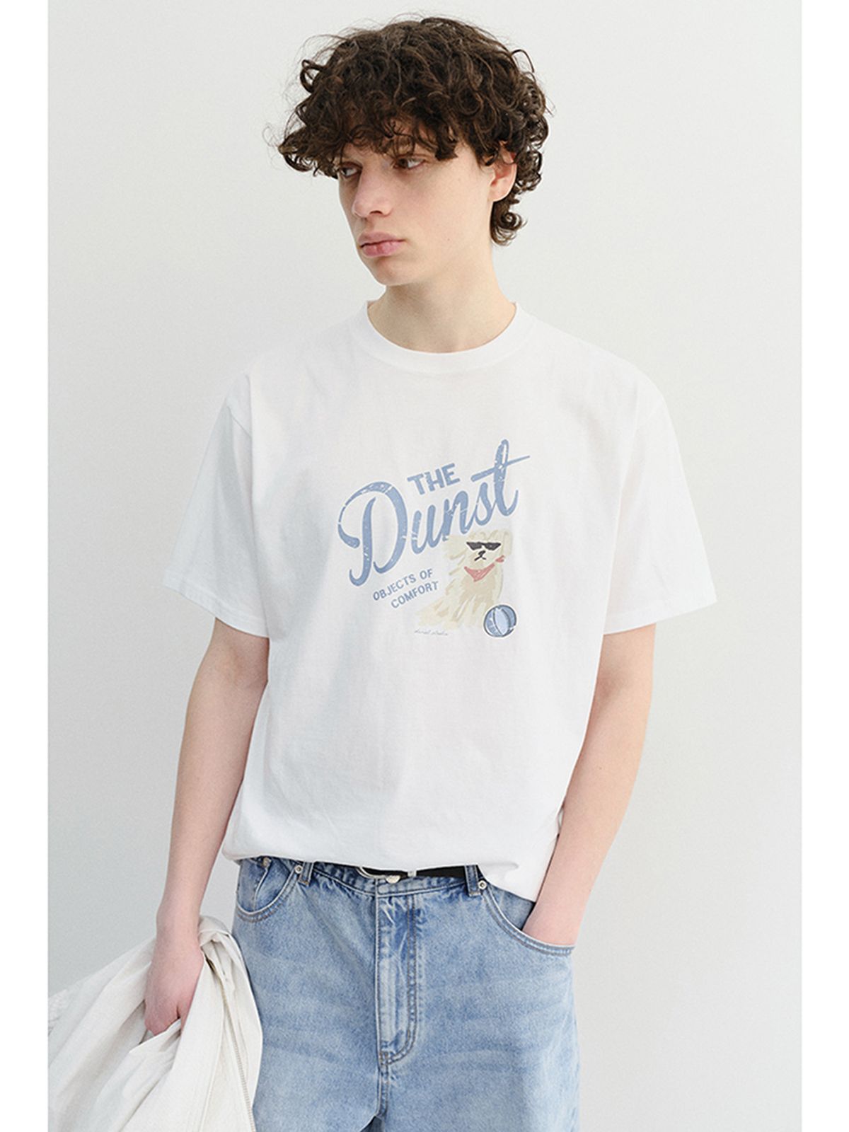 던스트 포 맨(DUNST FOR MEN) DRAWING PUPPY T-SHIRT_UNISEX_UDTS6B127_OFF WHITE
