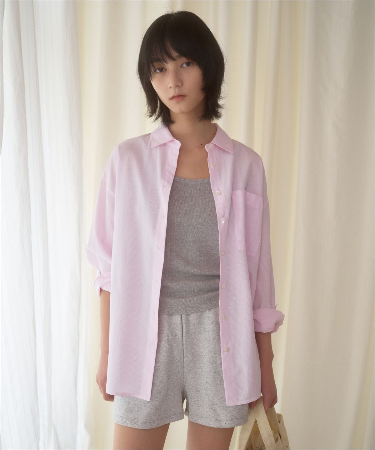 망고매니플리즈(MANGO MANY PLEASE) MOOR SUMMER SHIRT_PINK STRIPE