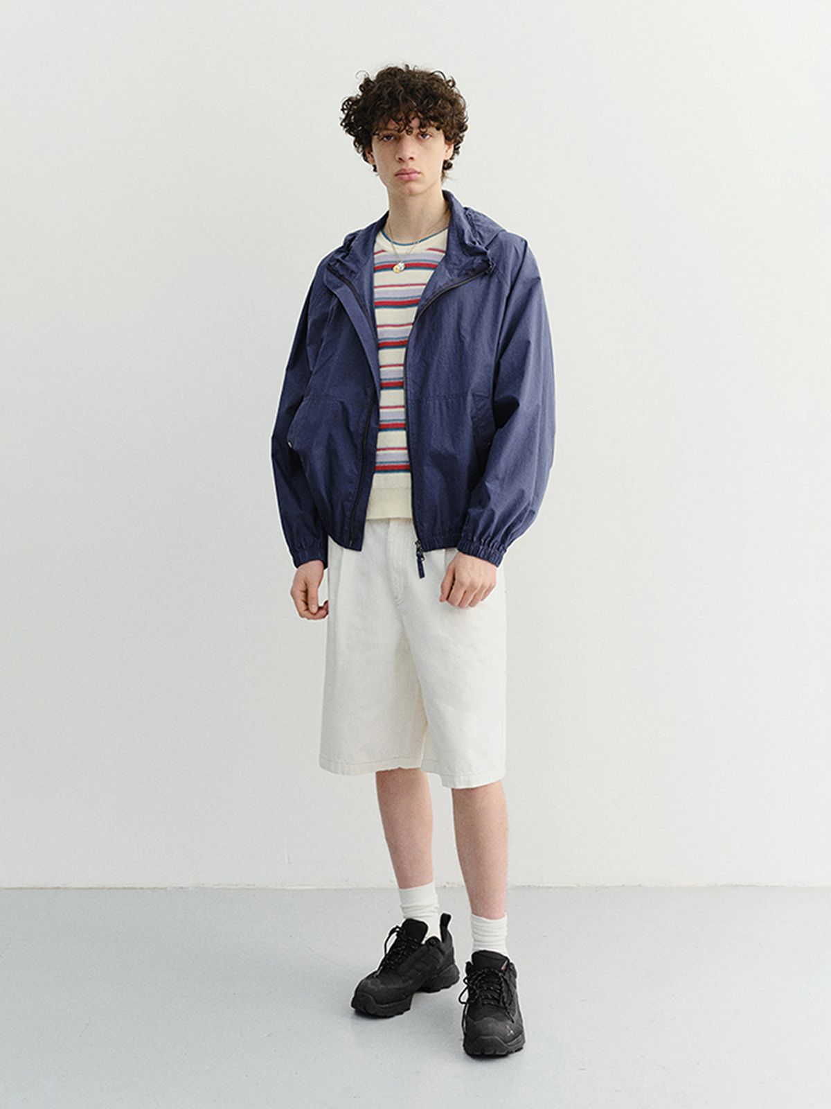 던스트 포 맨(DUNST FOR MEN) SUMMER BREEZE WINDBREAKER_UNISEX_UDJU6B123_NAVY BLUE