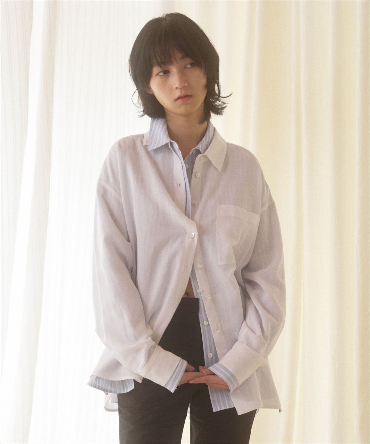 망고매니플리즈(MANGO MANY PLEASE) MOOR SUMMER SHIRT_IVORY