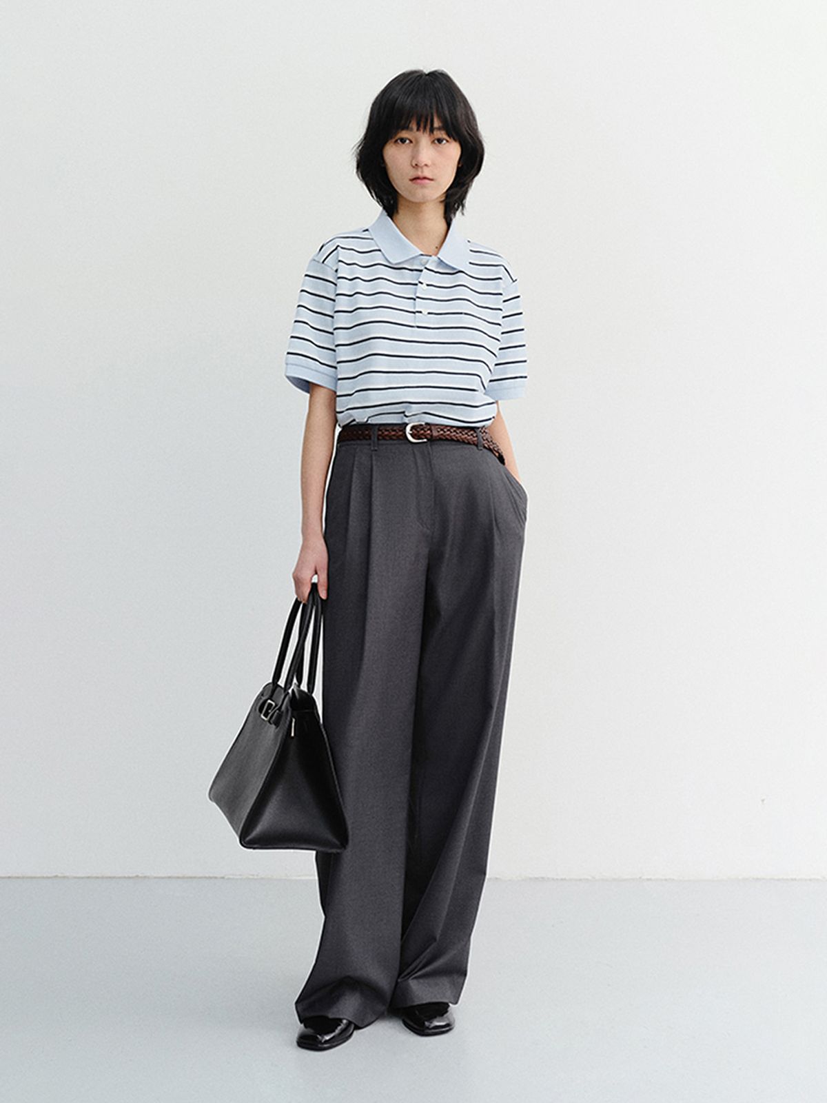 던스트(DUNST) UNISEX STRIPED POLO SHIRT_UDTS6B121_SOFT BLUE