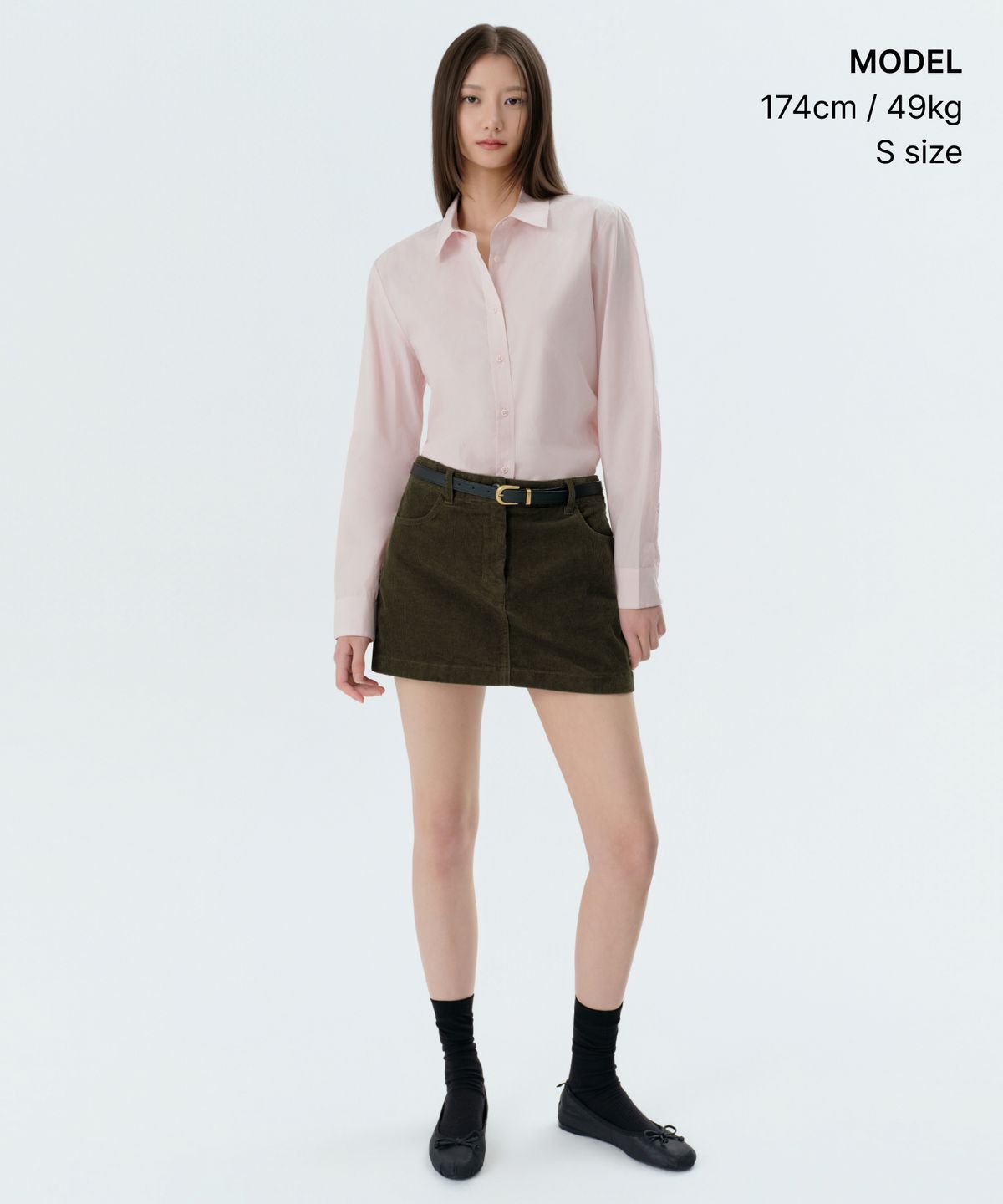 무신사 스탠다드 우먼(MUSINSA STANDARD WOMAN) 우먼즈 레귤러 워시드 포플린 셔츠 [페일 핑크]