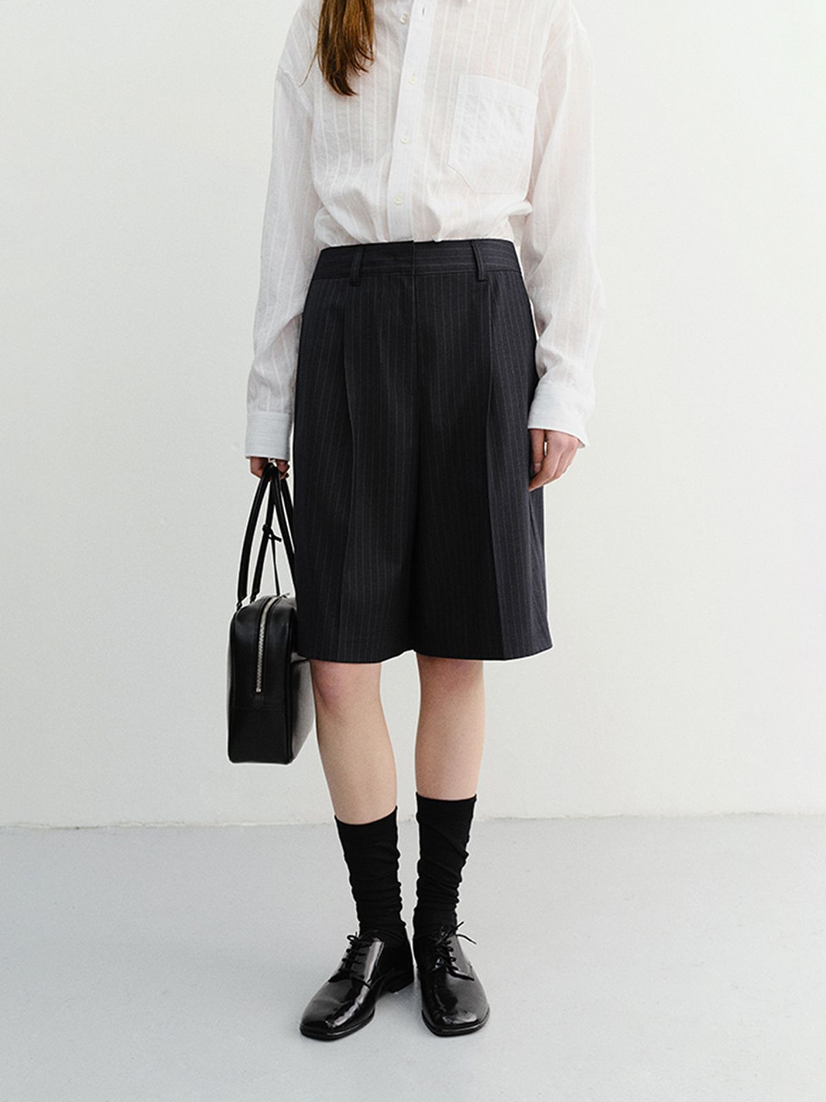 던스트(DUNST) BERMUDA SHORTS_UDPA6B235_NAVY STRIPE