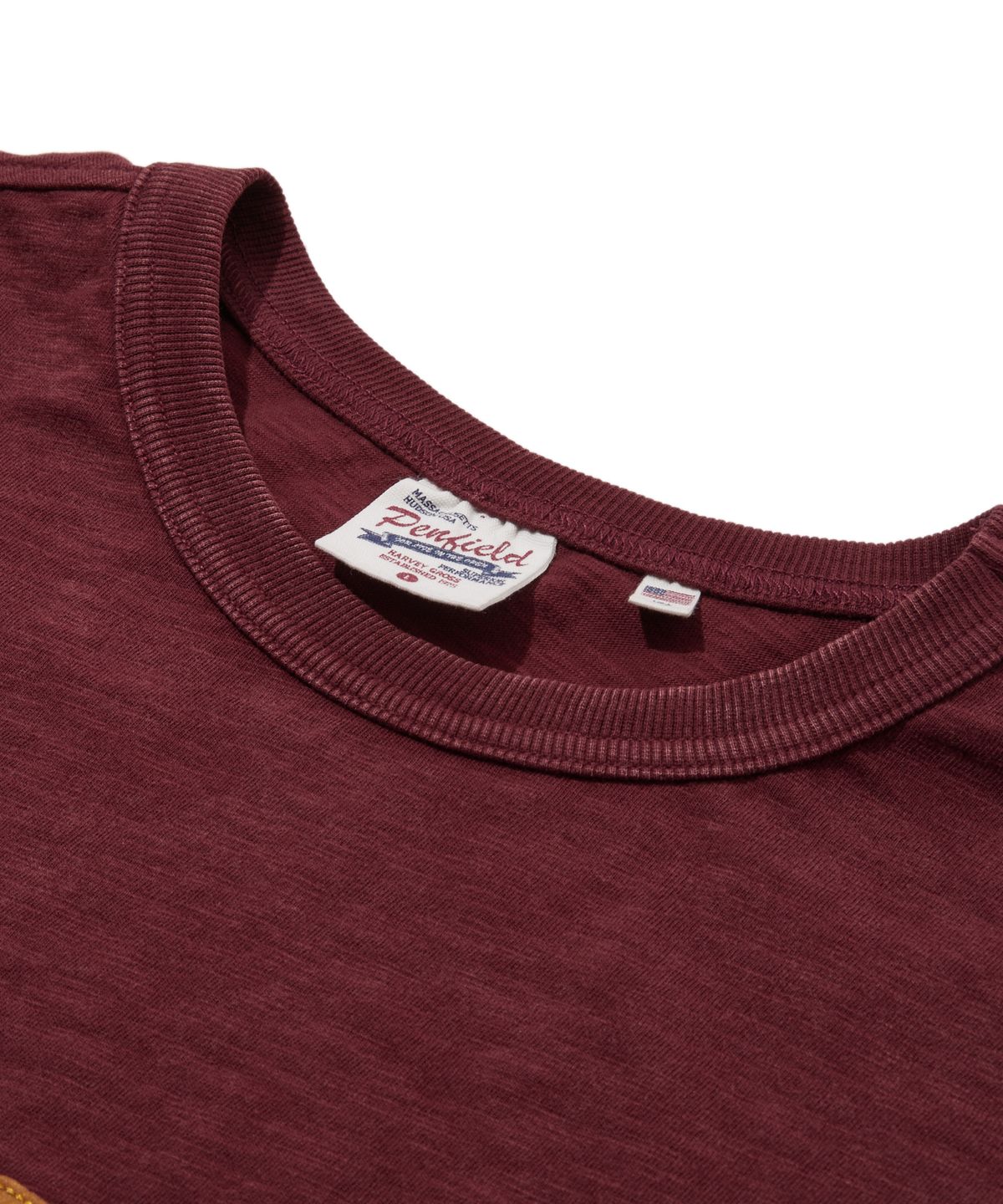 펜필드(PENFIELD) 허드슨 아플리케 티셔츠 버건디_FS2KT80U