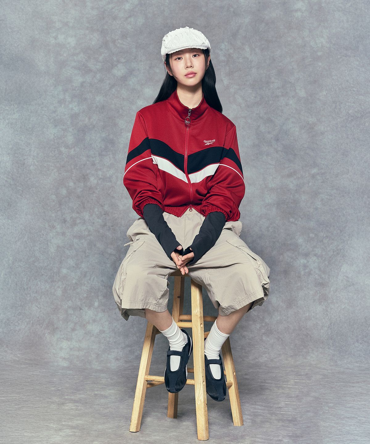 리복(REEBOK) 헤리티지 저지 트랙탑 (W) - 다크 레드