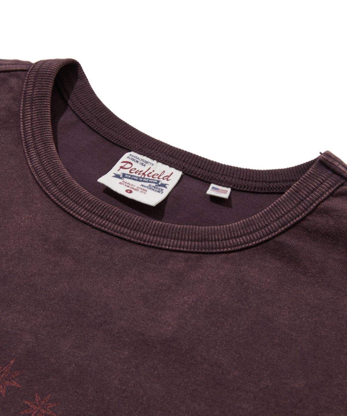 펜필드(PENFIELD) 1975 백그라운드 티셔츠 퍼플_FS2KT67U