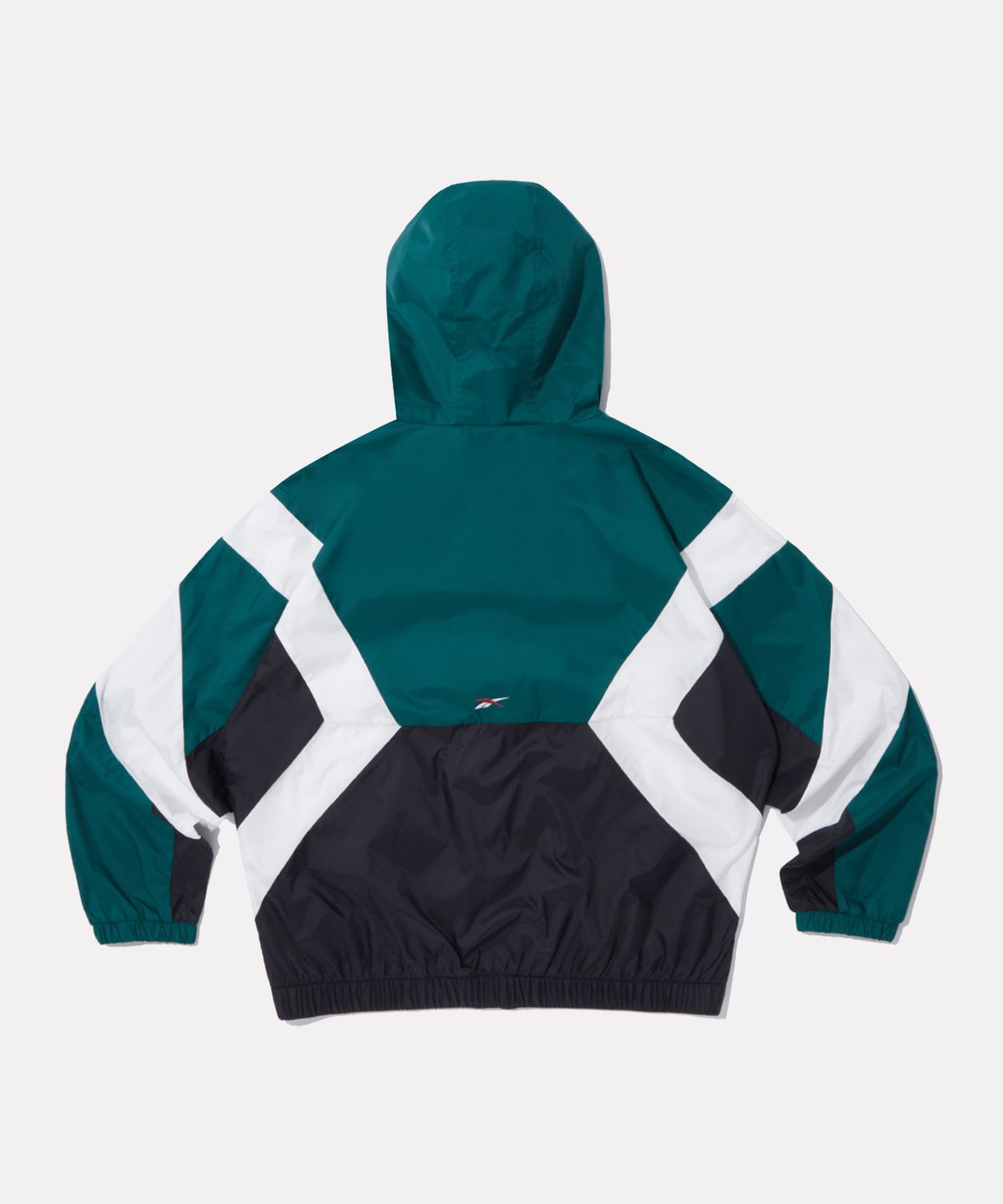 리복(REEBOK) DNA 경량 후드 윈드브레이커 - 그린:블랙