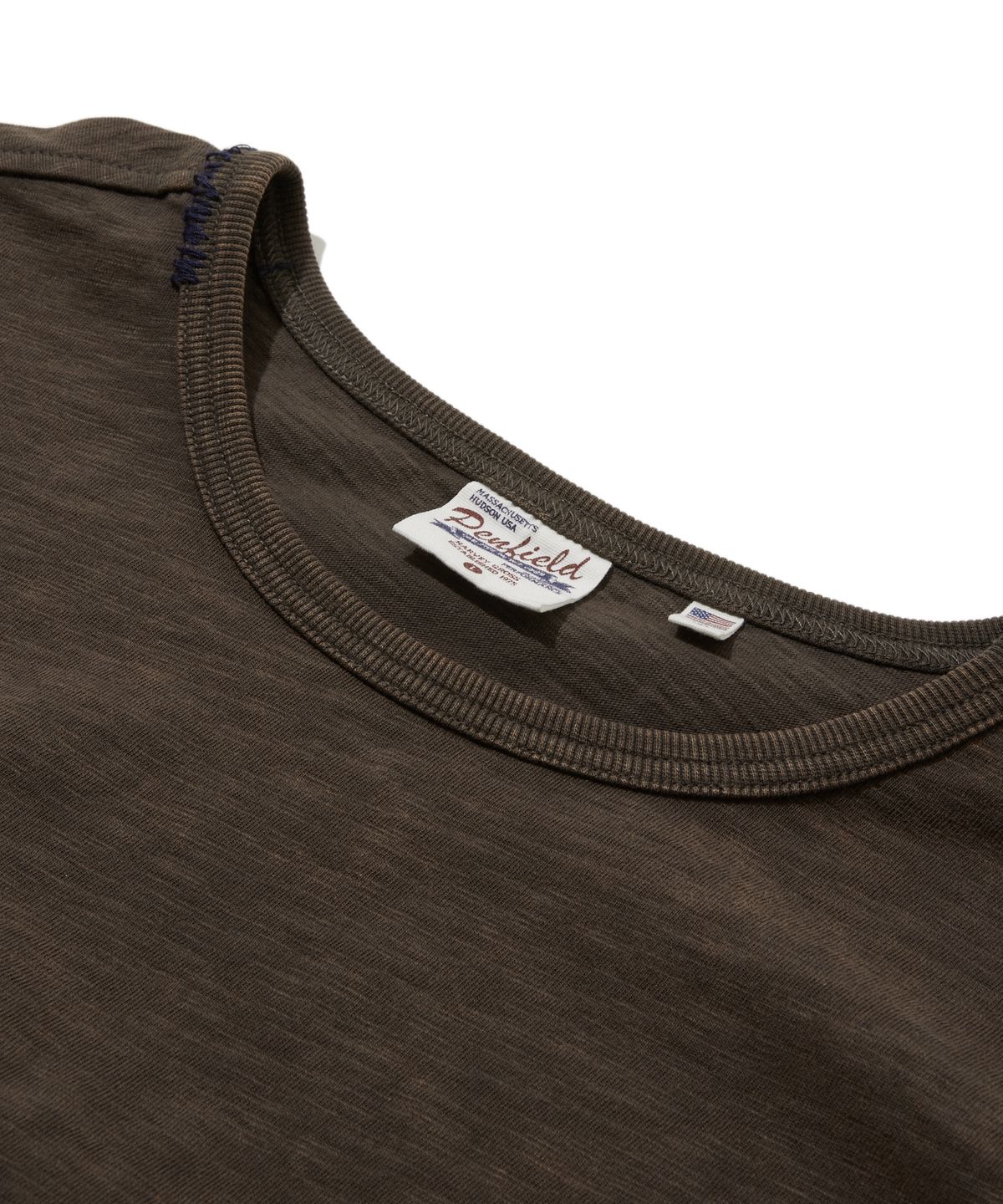 펜필드(PENFIELD) 워시드 베이스테이트 티셔츠 브라운_FS2KT86U