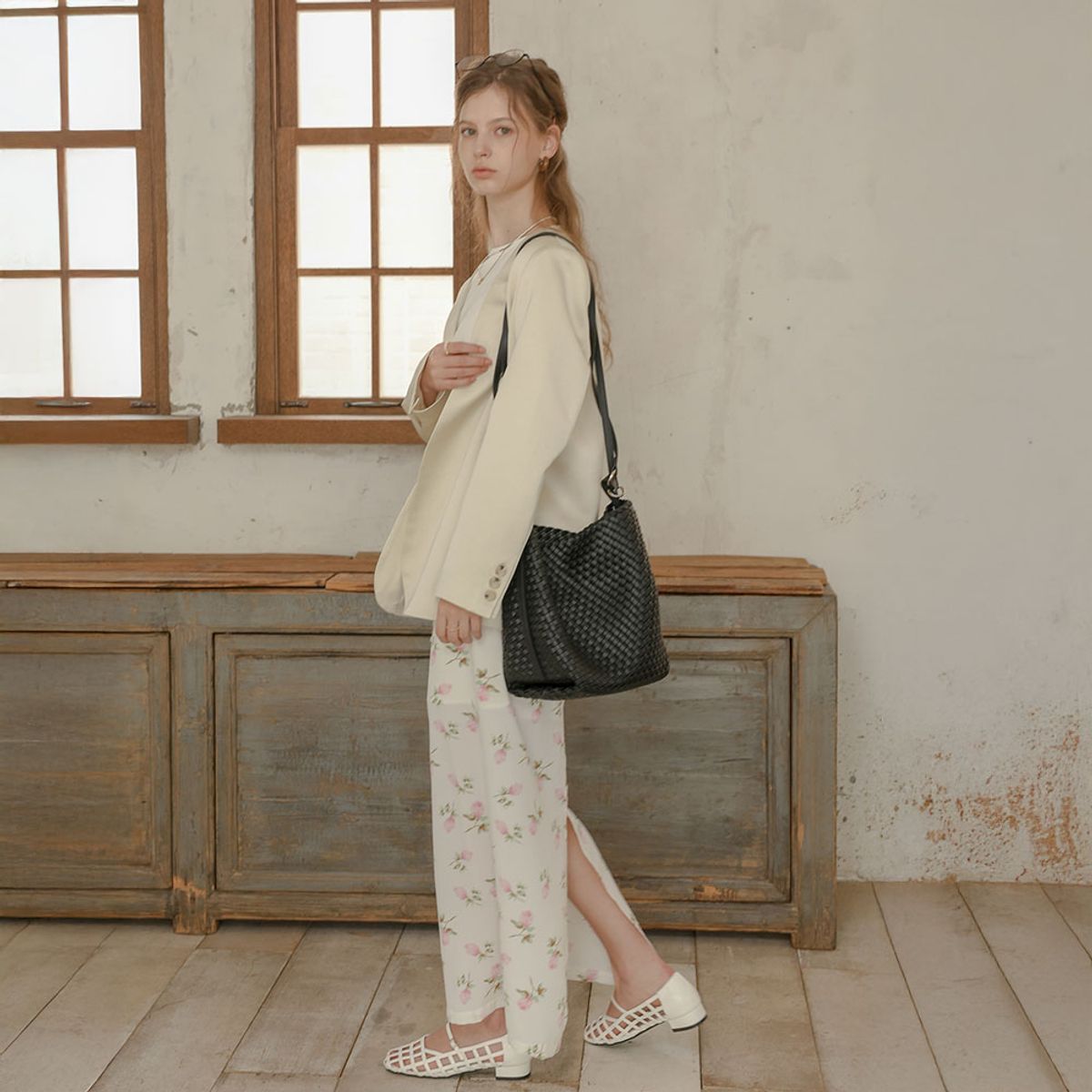 프라우드 마리(PROUD MARY) PM_Floral print flowy midi skirt_IVORY