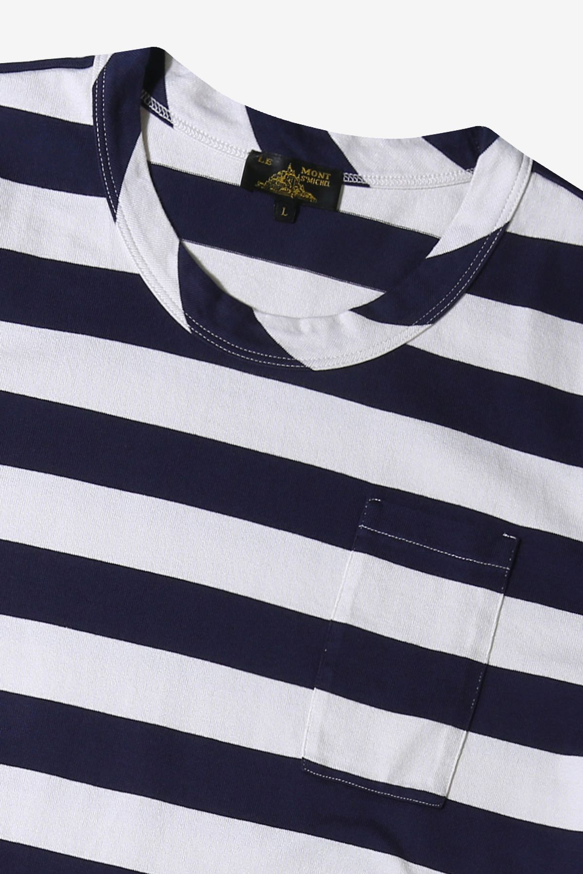 르몽생미셸(LE MONT ST MICHEL) TINIRAU – STRIPED T-SHIRT_Navy