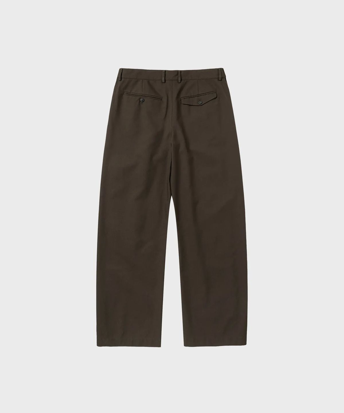 넌블랭크(NONBLANK) 커브드 루즈핏 밴딩 슬랙스_BROWN