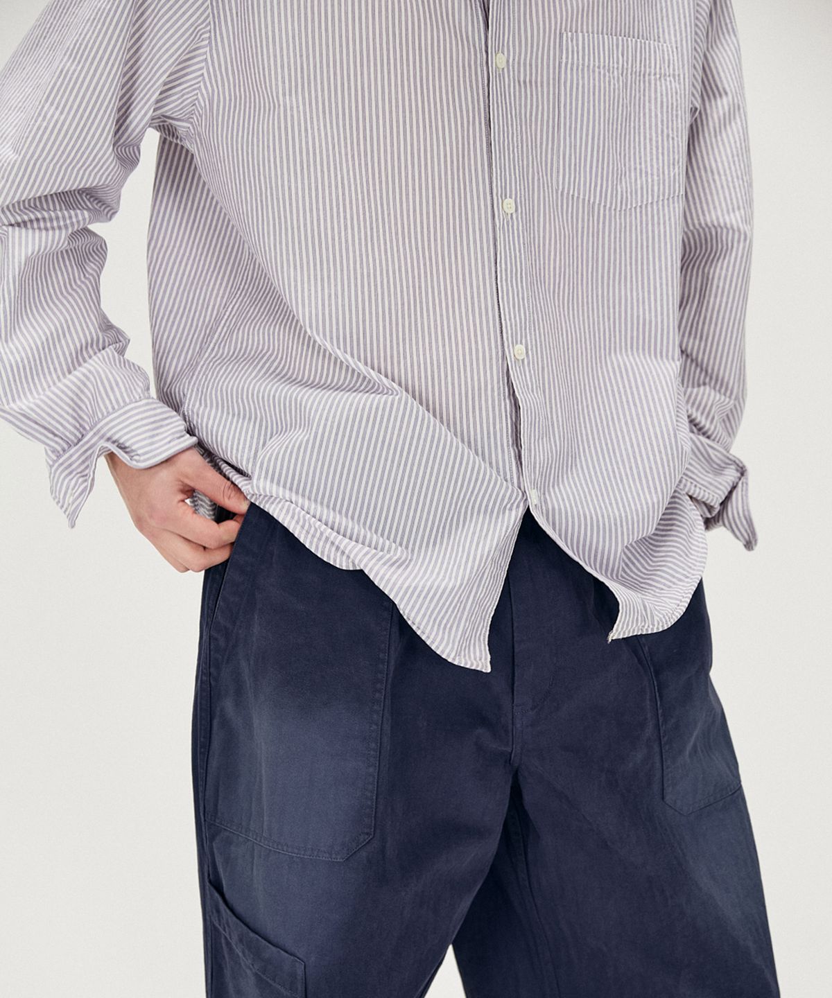 셔터(SHIRTER) WIRE EDGE COTTON SHIRT (PURPLE)