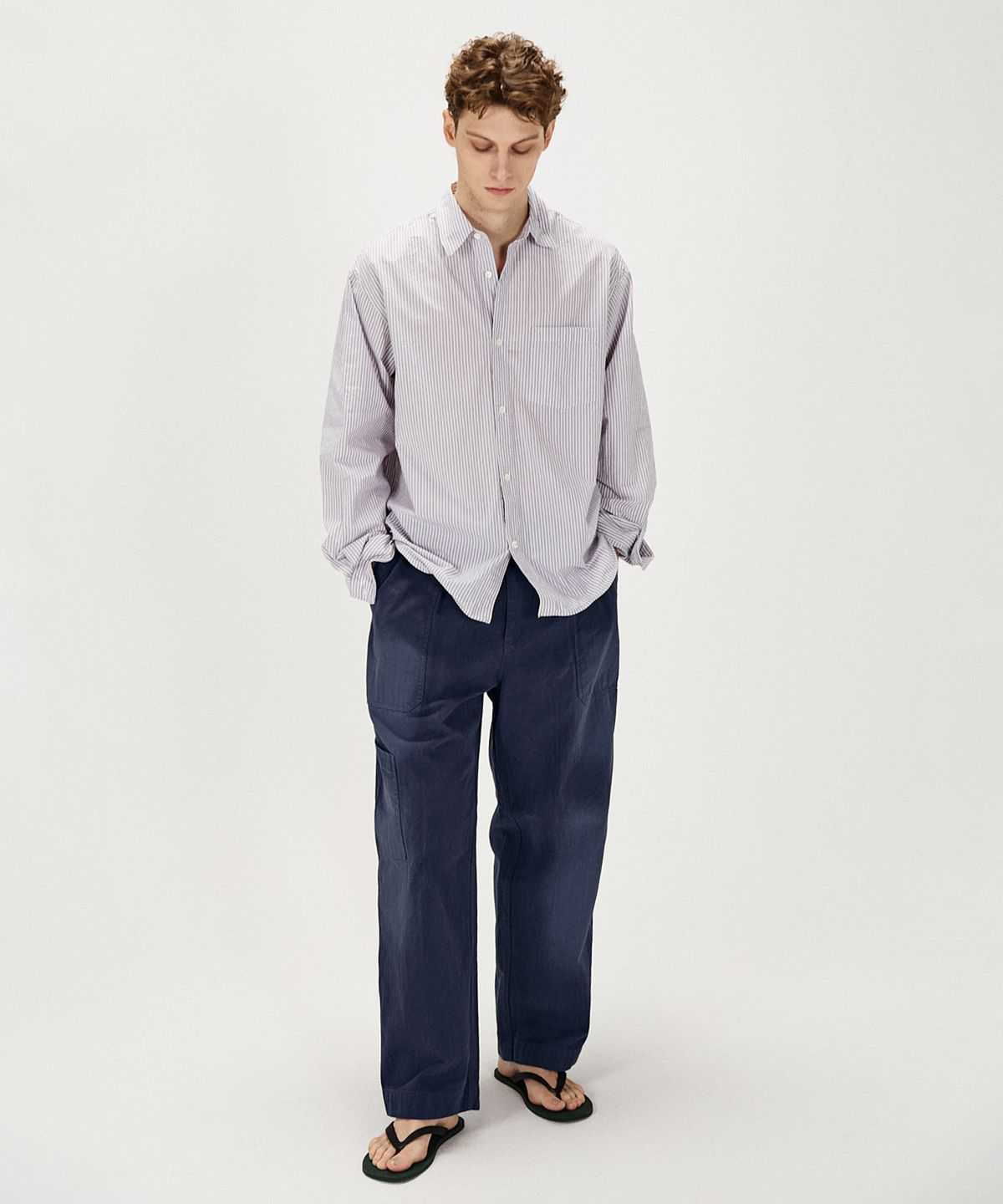 셔터(SHIRTER) WIRE EDGE COTTON SHIRT (PURPLE)