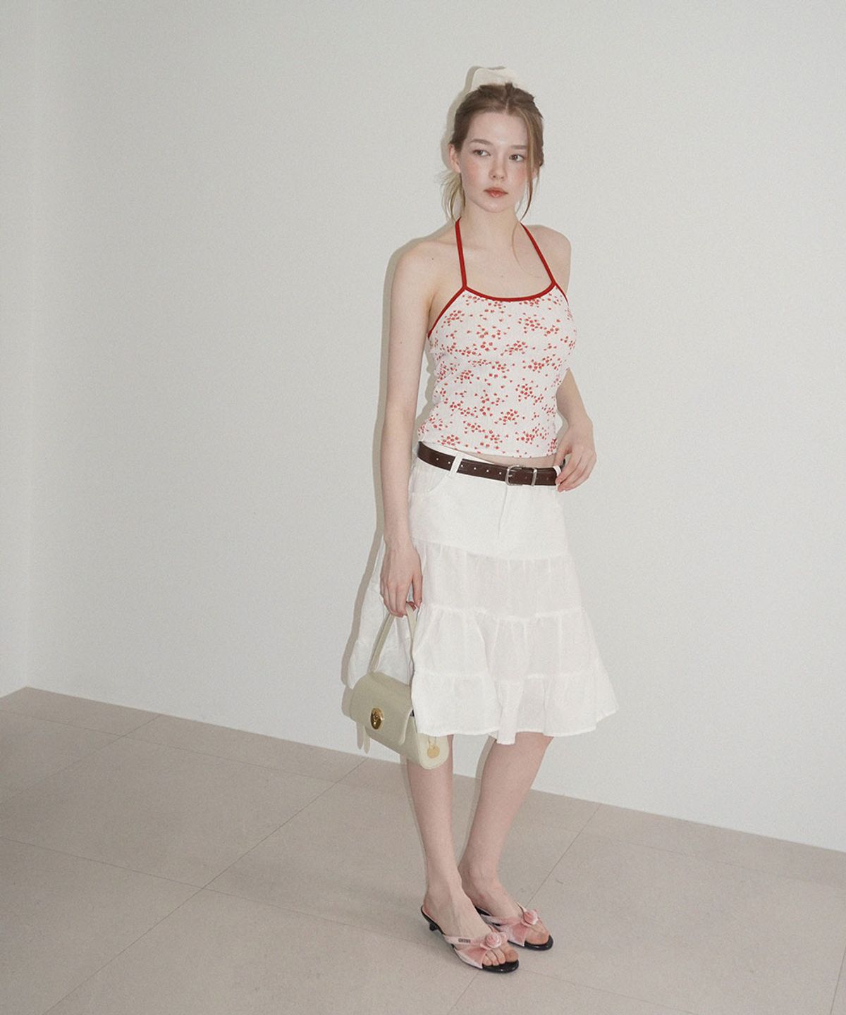 옴니포턴트(OMNIPOTENT) [215]omn Rose Velvet Mule [Low.ver] _Pink