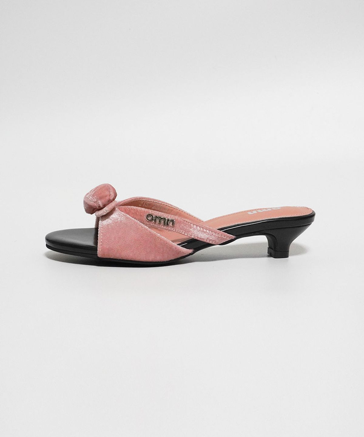 옴니포턴트(OMNIPOTENT) [215]omn Rose Velvet Mule [Low.ver] _Pink