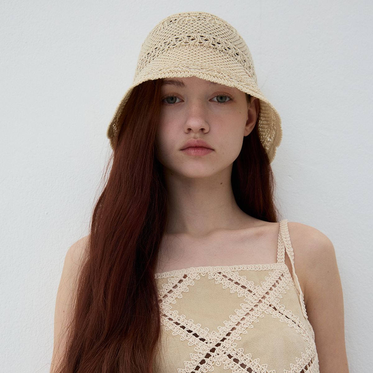 메르헨(MERCHEN) Ruffle funching bucket hat_3color
