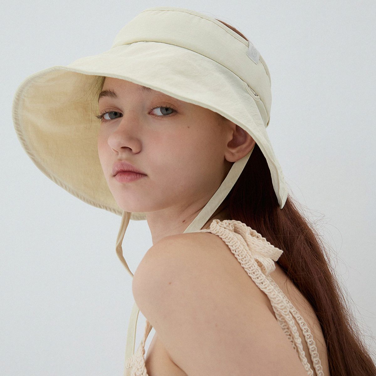 메르헨(MERCHEN) Wide cotton sun visor_4color